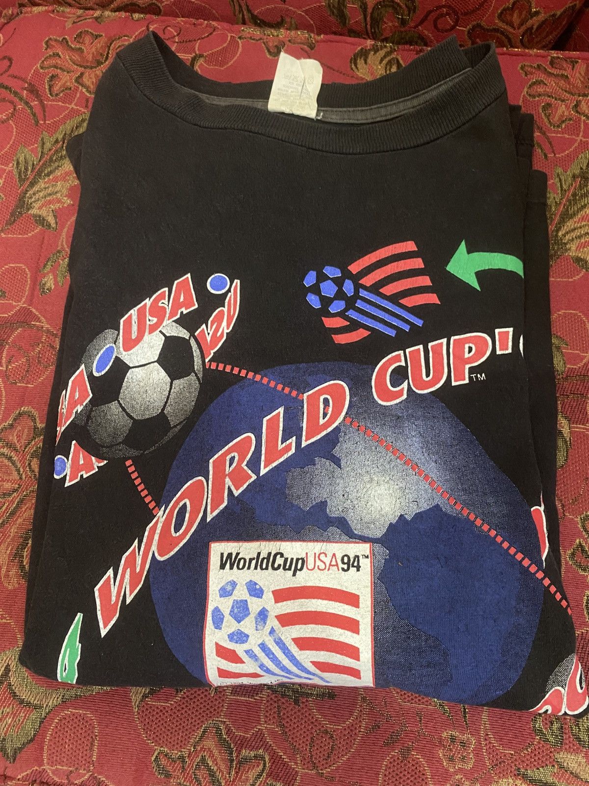 Vintage FIFA World Cup USA Soccer Graphic Tee – Vintage Black Size US XL / EU 56 / 4 - 8 Thumbnail