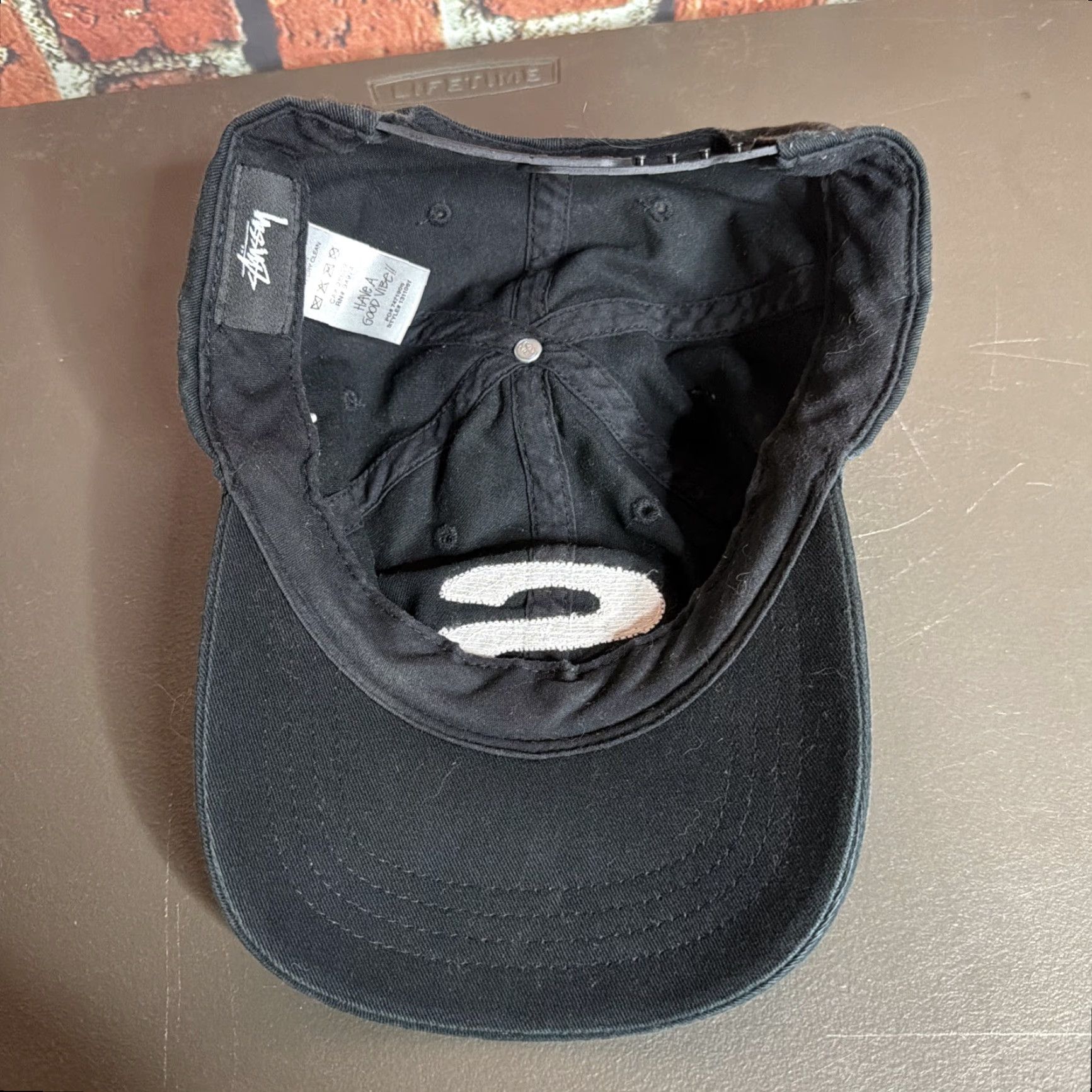 Vintage Stussy CHENILLE Cap Cap Black Strapback OS Size ONE SIZE - 3 Thumbnail