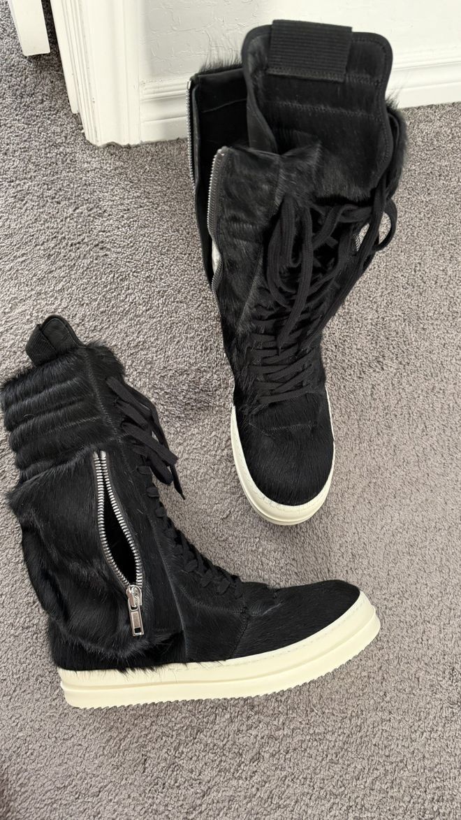 Rick Owens Cargobaskets Pony Hair Size US 11 / EU 44 - 2 Thumbnail