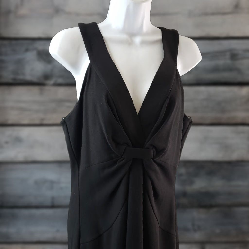Bailey 44 Bailey 44 Womens Ellington Dress V-Neck Sleeveless Solid Black Sz Large L Knee Length Dress Womens Size L / US 10 / IT 46 - 1 Thumbnail