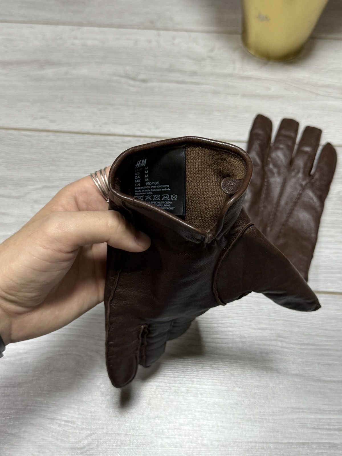 H&M Leather gloves insulated H&M Size ONE SIZE - 6 Thumbnail