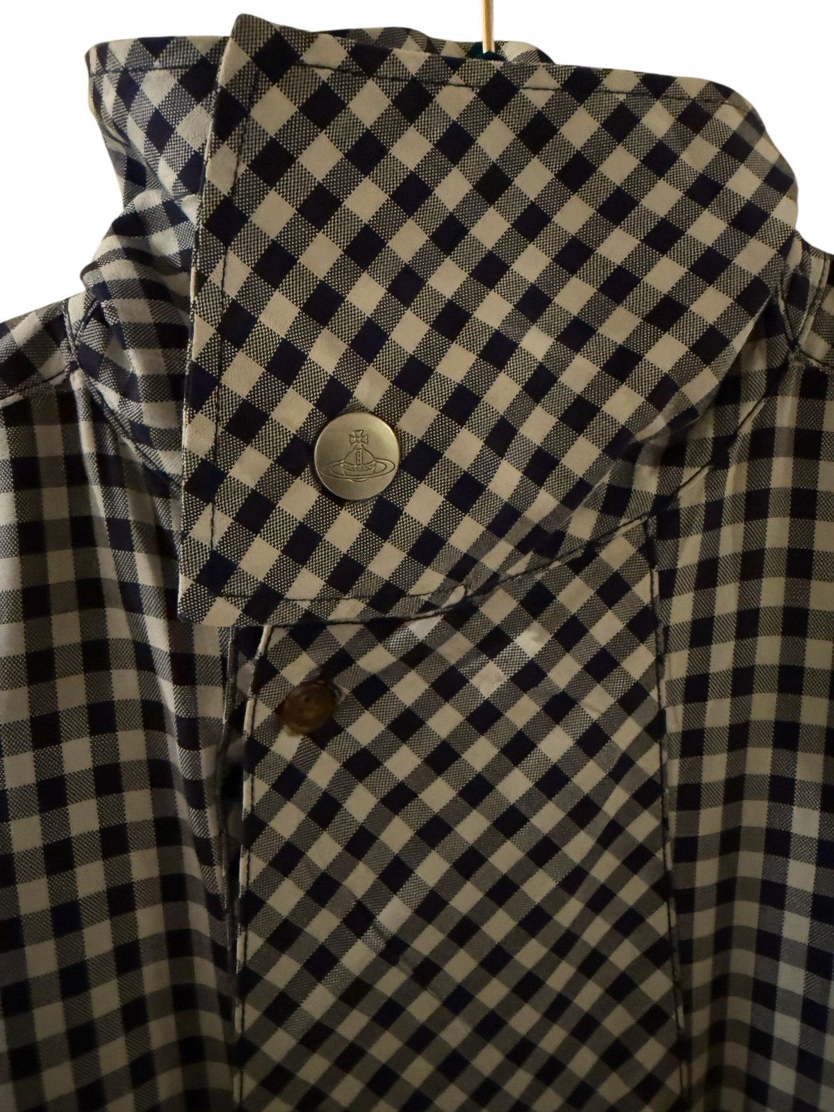 Vivienne Westwood Vivienne Westwood Men’s Navy & White Gingham Shirt Size US S / EU 44-46 / 1 - 2 Thumbnail