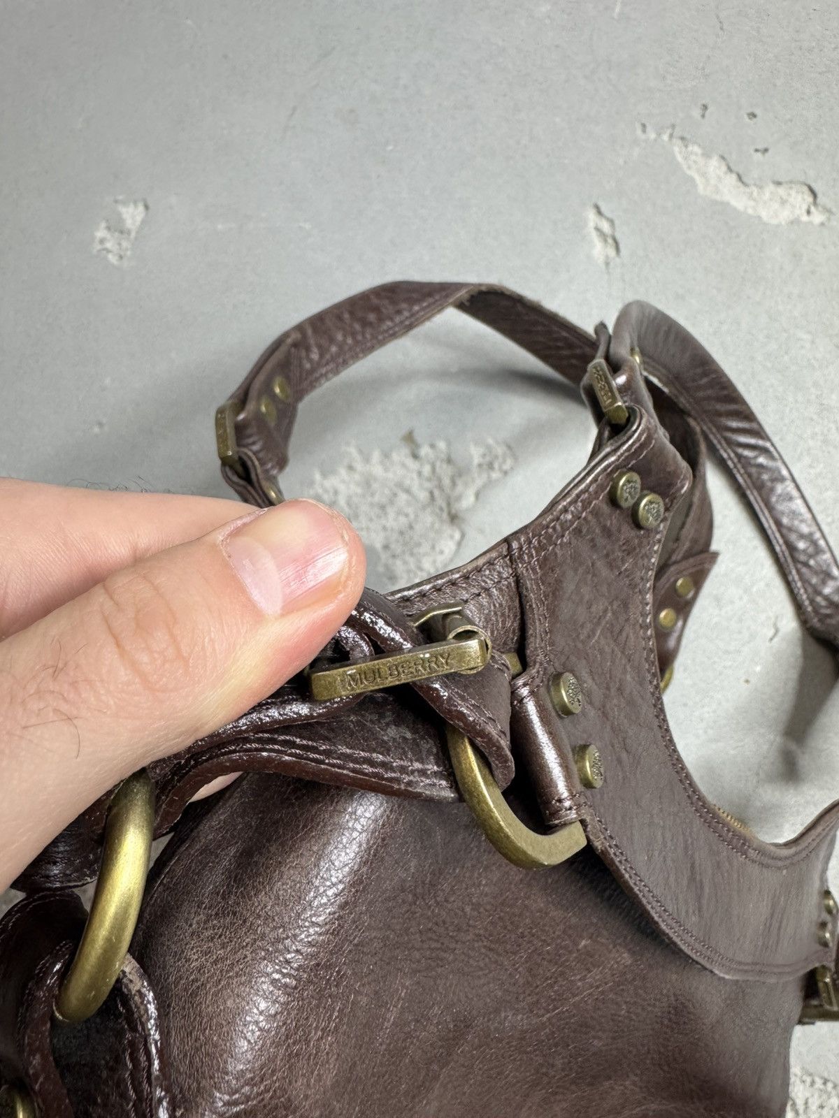 Leather Vintage Mulberry Bag Leather Made in England Size ONE SIZE - 7 Thumbnail