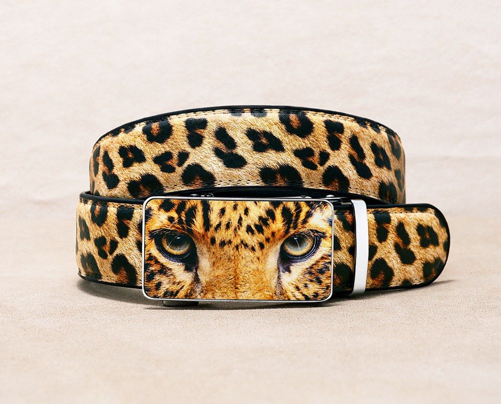 Japanese Brand × Leather Leopard Pattern Leather Automatic Buckle Belt Size ONE SIZE - 2 Thumbnail