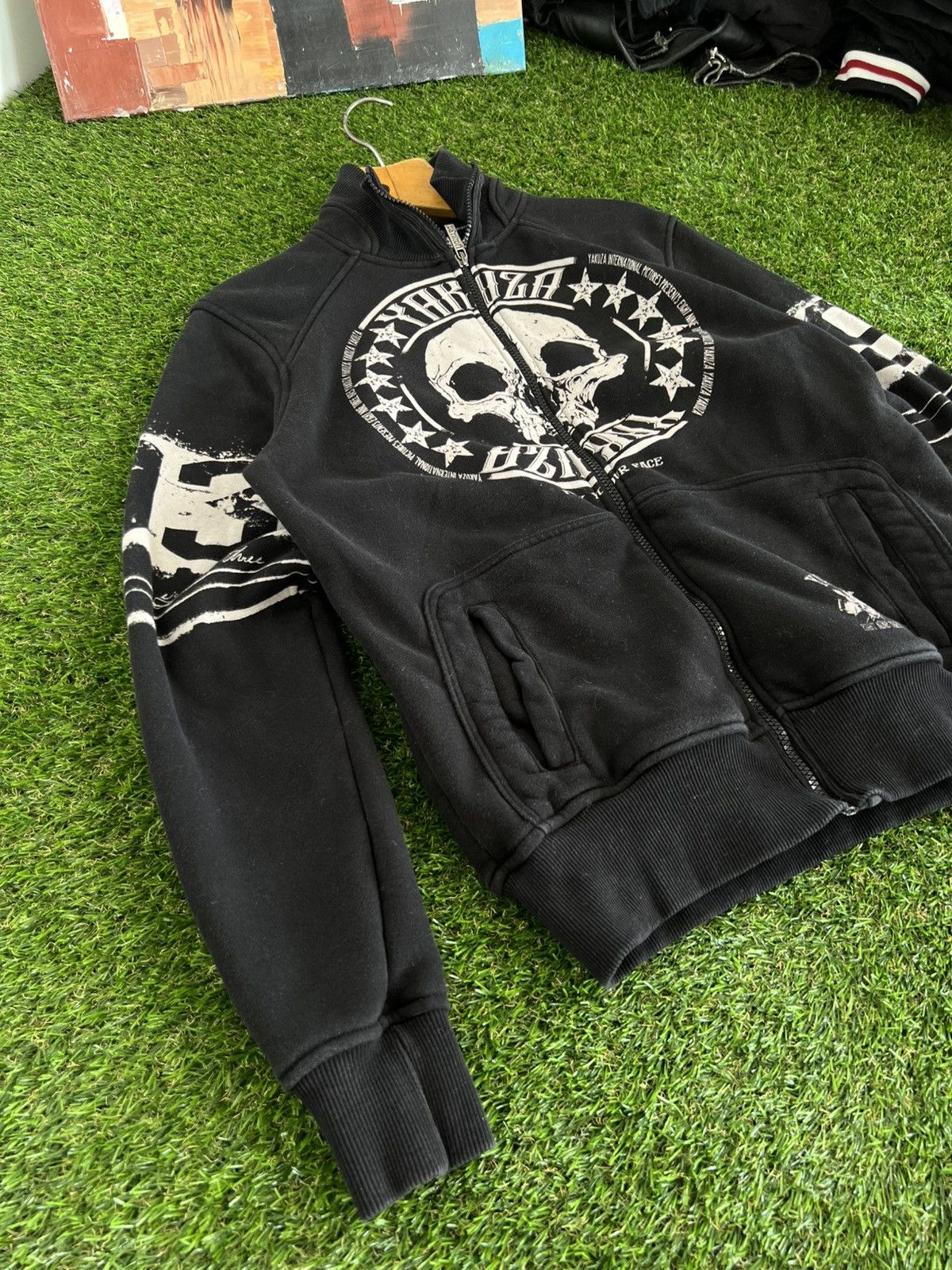 Affliction 2000s AFFLICTION SKULL ZIP ALL OVER PRINT Size US M / EU 48-50 / 2 - 5 Thumbnail