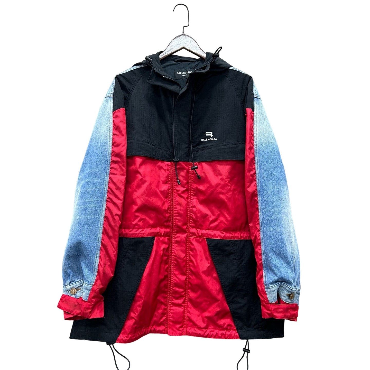 Balenciaga Balenciaga Denim Panel Windbreaker Jacket Size XXS Size US XXS / EU 40 - 1 Thumbnail