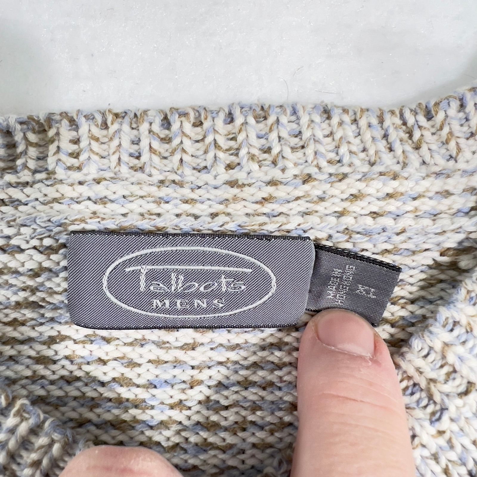 Other Talbot's Men's Sweater XL Blue/Brown Herringbone Vintage Ski Size US XL / EU 56 / 4 - 12 Thumbnail