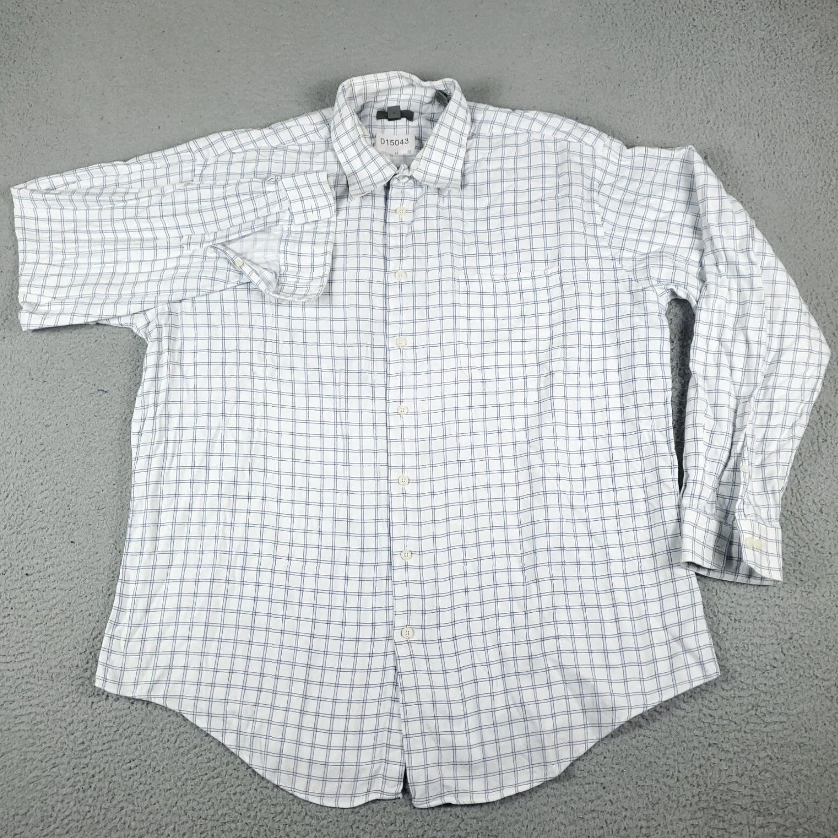 Vintage VINTAGE Jhane Barnes Shirt Mens Size 17.5 36/37 Tall White Gray Check Button Up Shirt Mens Regular 17.5 Gray Classic Modern Wedding Boys Girls Mens Size US XL / EU 56 / 4 - 2 Thumbnail