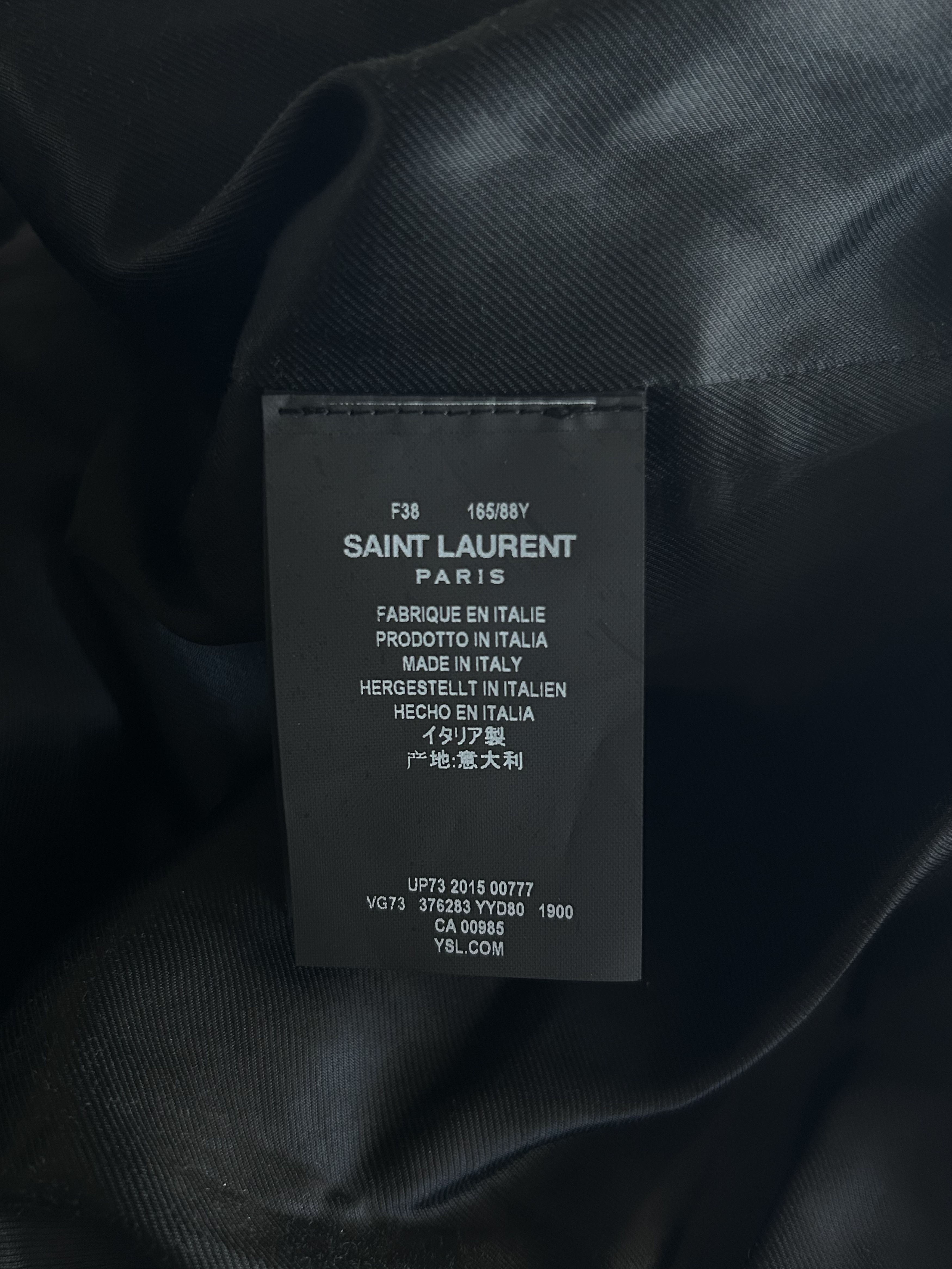 Yves Saint Laurent Saint Laurent Black & White Wool Women's Teddy Jacket Size S / US 4 / IT 40 - 4 Thumbnail