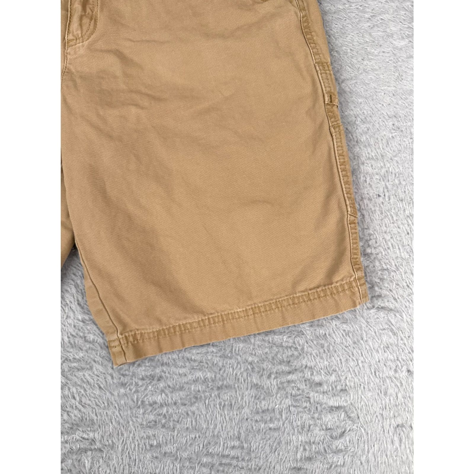 Vintage Columbia Men Shorts 30 Beige Chino 100% Cotton Duck Fabric Hiking Camping 30x11 Casual Travel Pockets Logo Size US 30 / EU 46 - 2 Thumbnail