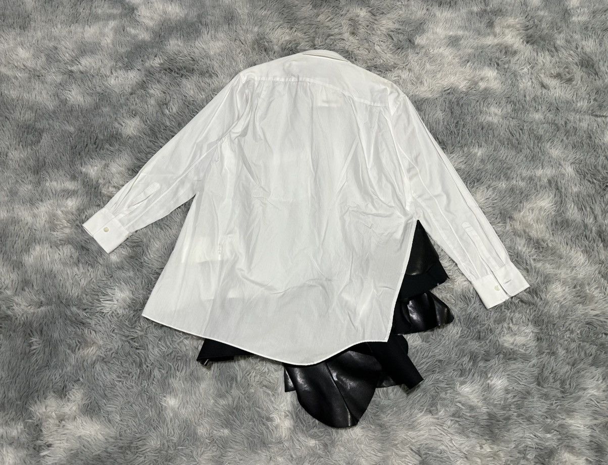Comme des Garcons 🔥Aw24 Comme Des Garcons Asymmetric Faux Leather Frill Shirt Size US S / EU 44-46 / 1 - 20 Thumbnail