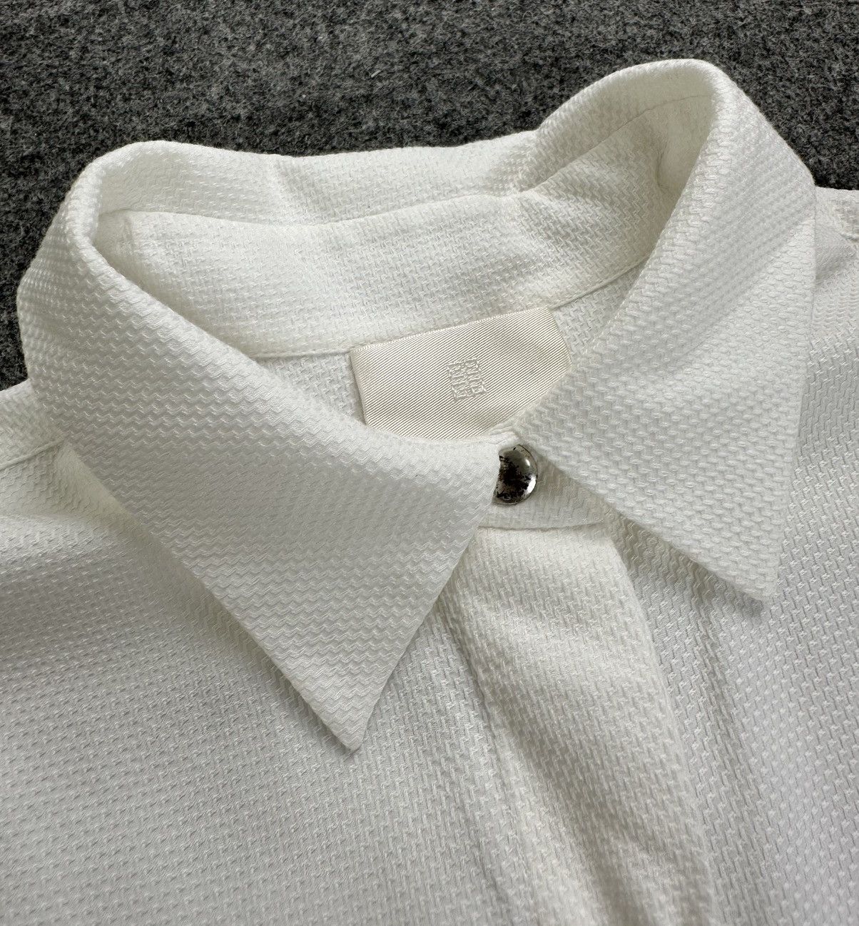 Givenchy Givenchy - Cut Out Slim - Button Down Shirt - Pearl White Size XXS / US 00 / IT 34 - 11 Thumbnail