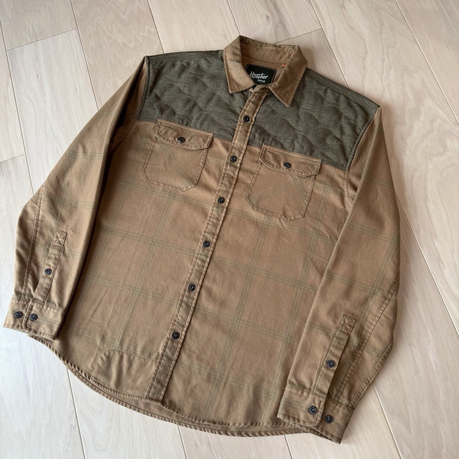Howler Brothers Howler Brothers Quintana Quilted Flannel Shirt Large Brown Size US L / EU 52-54 / 3 - 9 Thumbnail