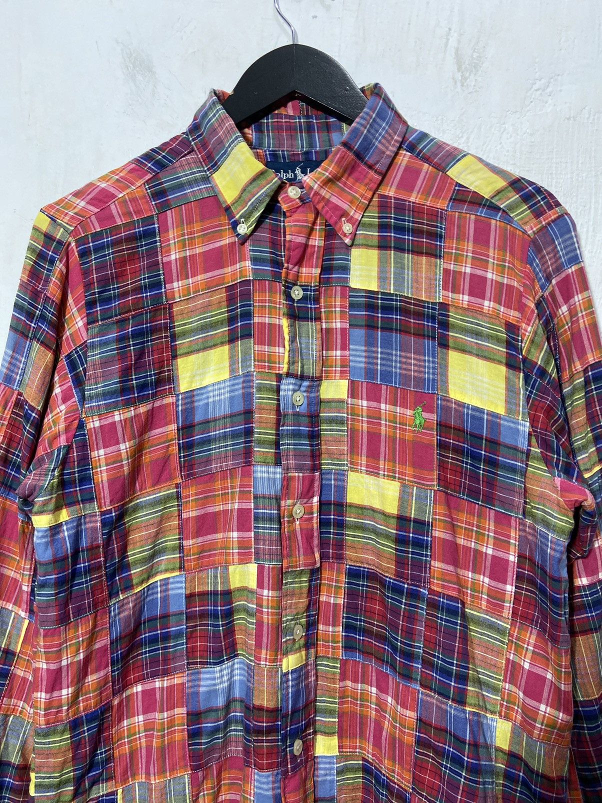 RRL Ralph Lauren Vintage Polo Ralph Lauren Patchwork Shirt Kapital Style Size US M / EU 48-50 / 2 - 2 Thumbnail