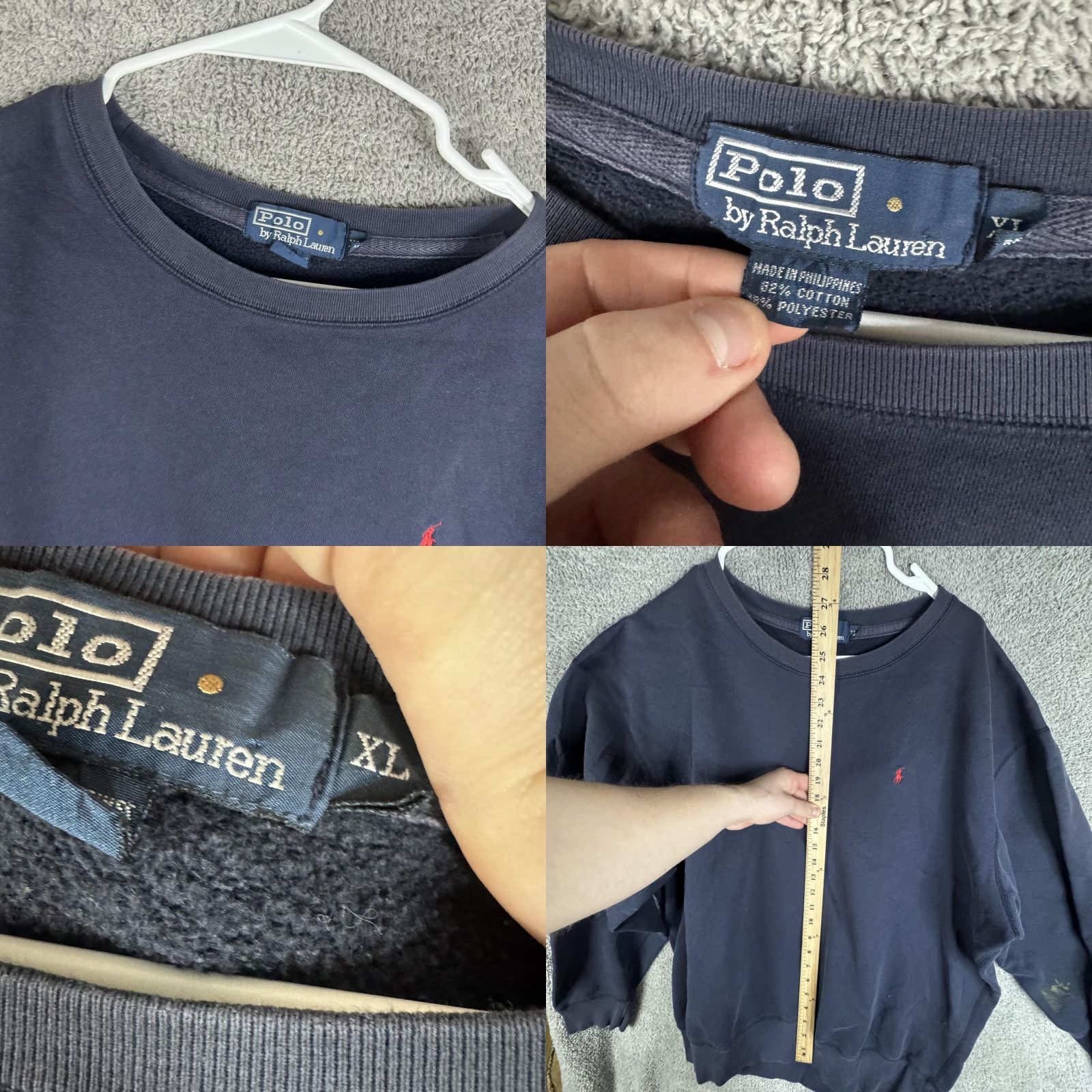 Polo Ralph Lauren Polo Ralph Lauren Sweatshirt Mens XL Blue Crewneck Fleece Pullover Pony Logo Weekend Casual Statement Size US XL / EU 56 / 4 - 8 Thumbnail