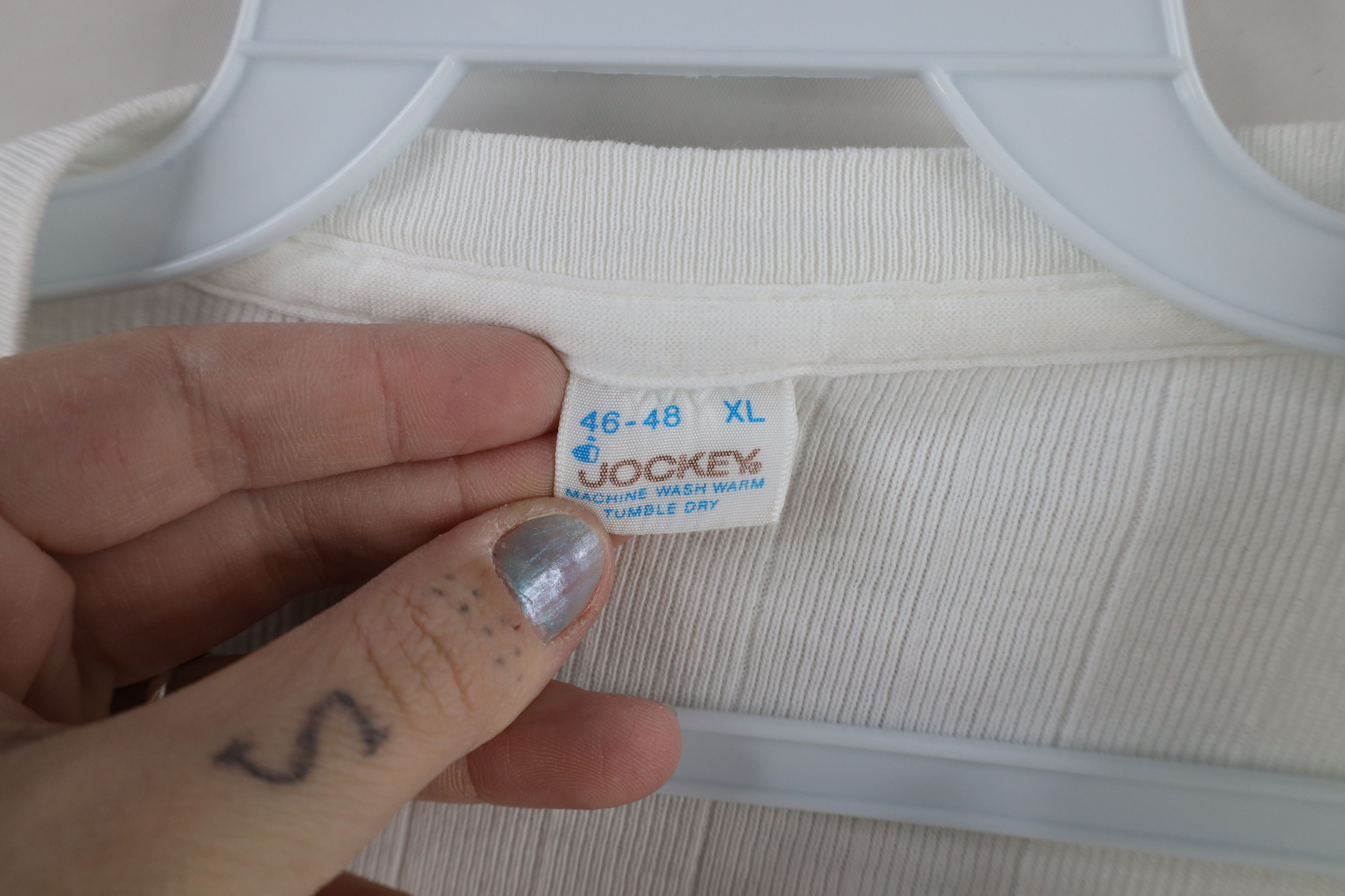 Vintage Vintage 60s 70s Streetwear Cotton Ribbed Knit T-Shirt USA Size US XL / EU 56 / 4 - 11 Thumbnail