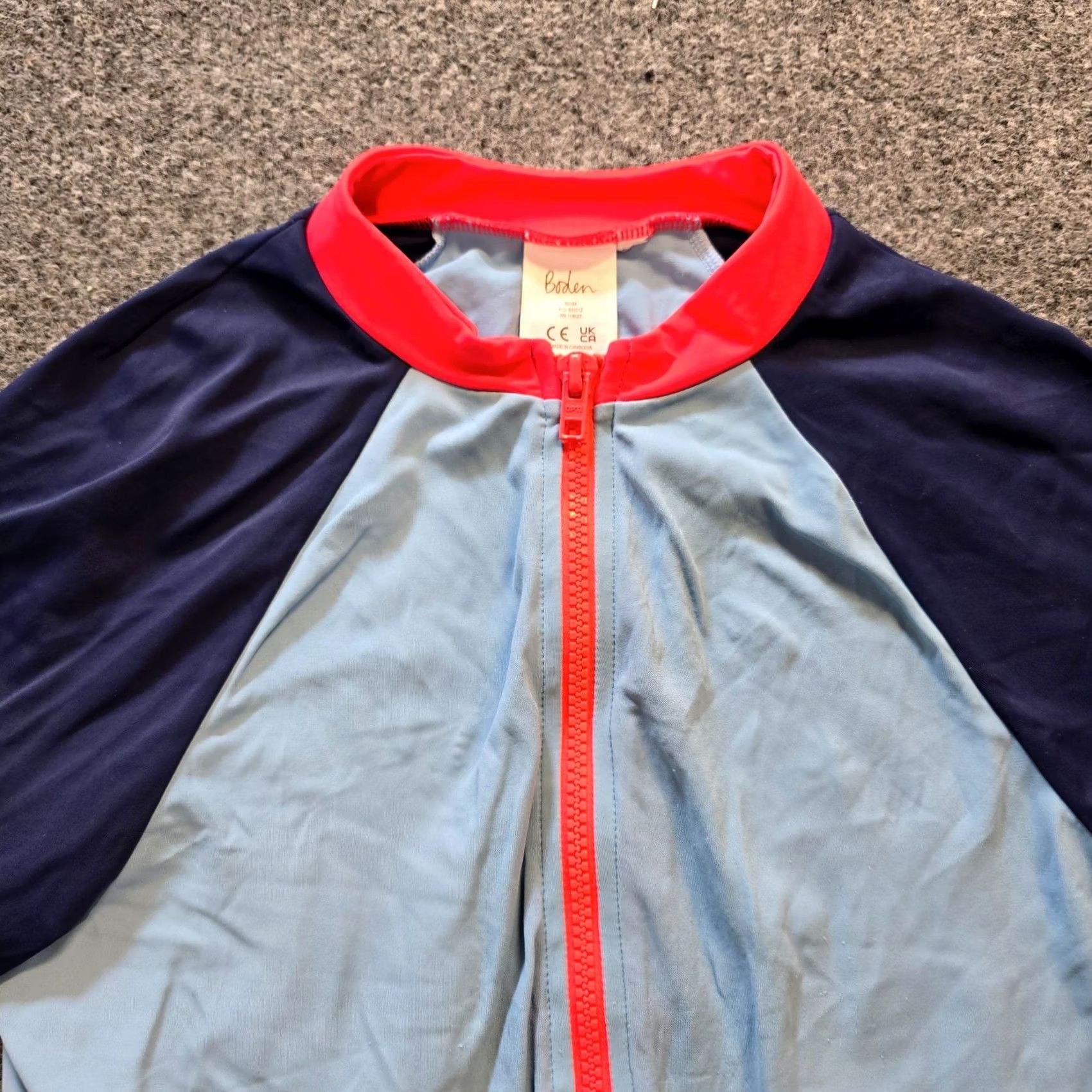Boden Boden Swim Top Womens 4 Blue Rashguard Colorblock Long Sleeve 1/4 Zip Beach Pool Size S / US 4 / IT 40 - 2 Thumbnail