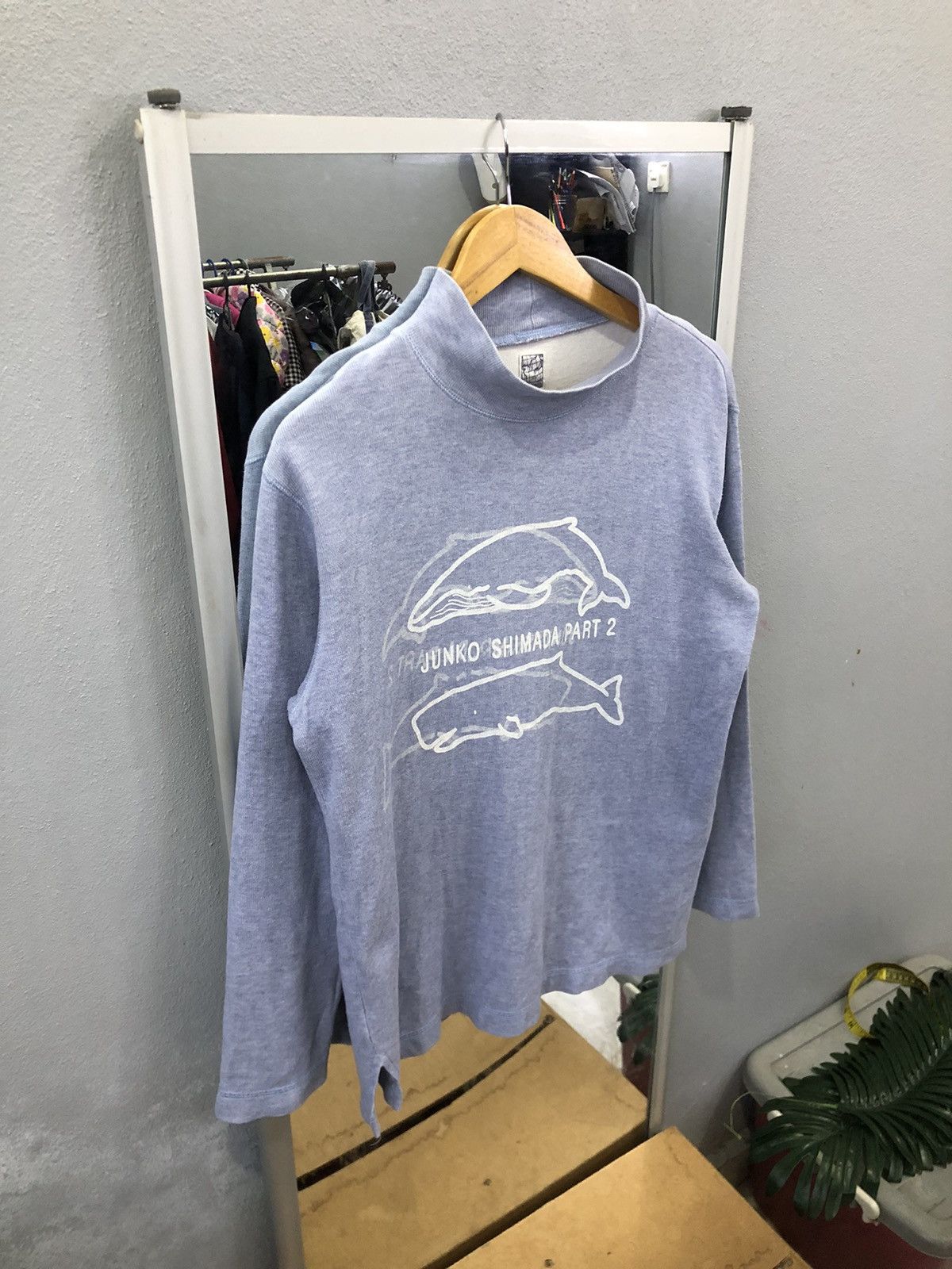 Junko Shimada 90s Part 2 by Junko Shimada Whale Mockneck Sweatshirt Size M / US 6-8 / IT 42-44 - 3 Thumbnail