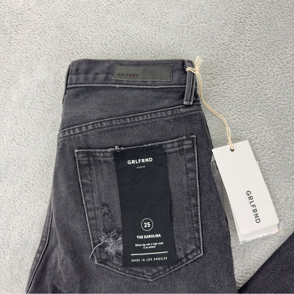 GRLFRND Grlfrnd NWT Women's Size 25 Actual 28x28 Black Skinny Karo Size 25" / US 0 / IT 36 - 4 Thumbnail