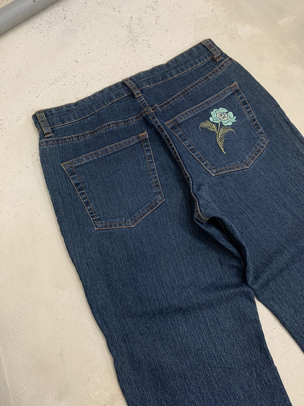 Japanese Brand Floral Roses Affliction Embroidery Designer Style Jeans Size 27" / US 4 / IT 40 - 8 Thumbnail