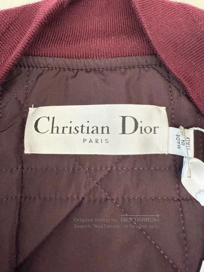 Dior Burgundy Monogram Jacket Coat.