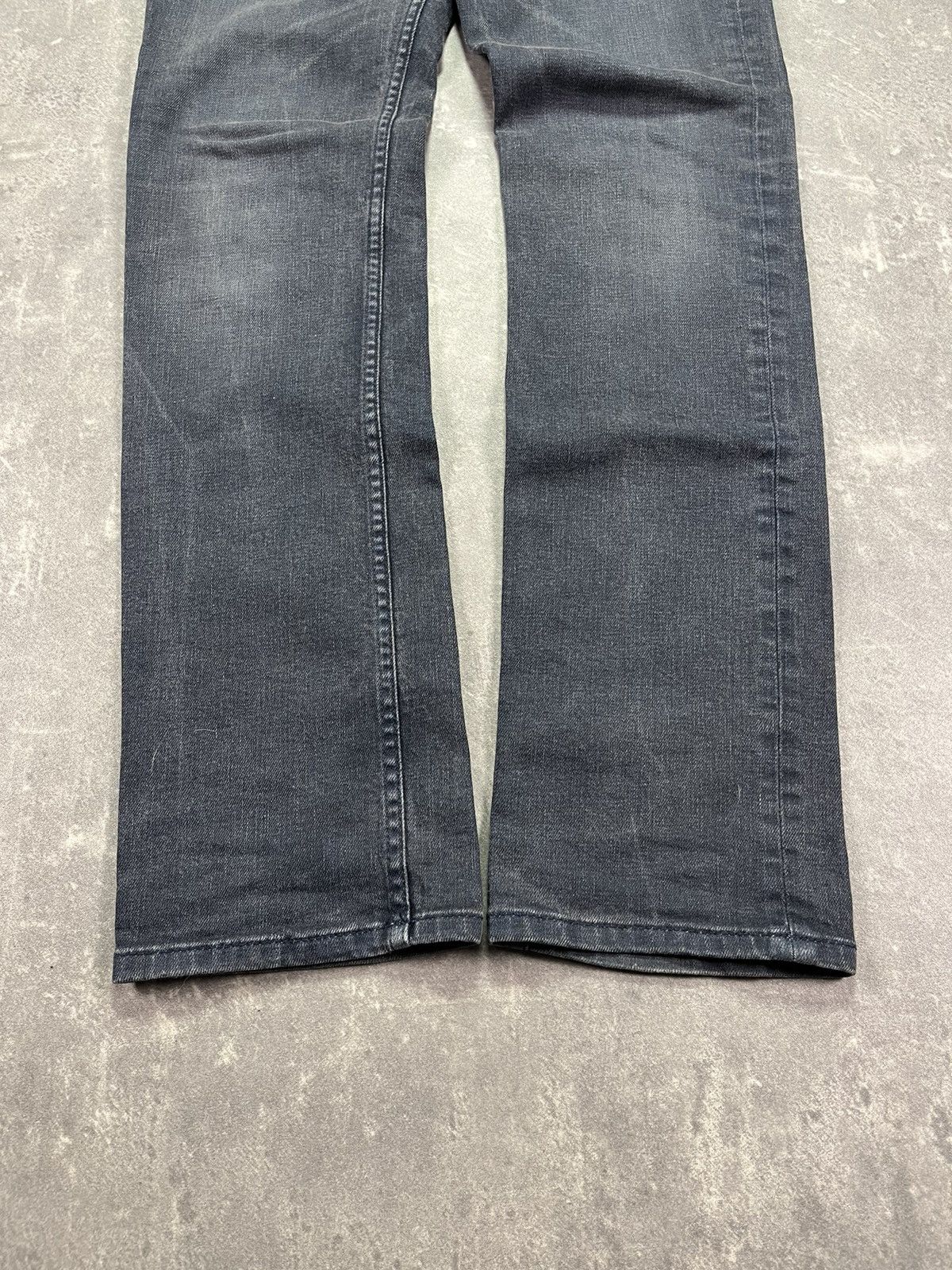 Sandro Sandro Faded Washed Dark Blue / Black Droit Denim Jeans 31 Size US 31 - 4 Thumbnail