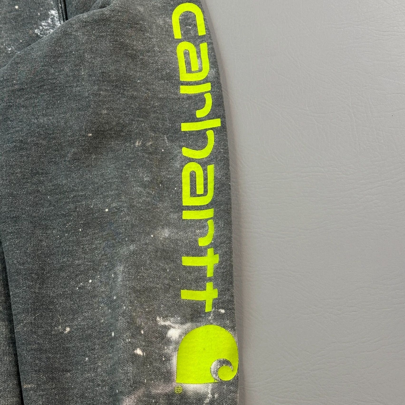Carhartt Carhartt Hoodie Mens Large Tall Gray Splatter Original Fit Pullover Work Wear Size US L / EU 52-54 / 3 - 2 Thumbnail