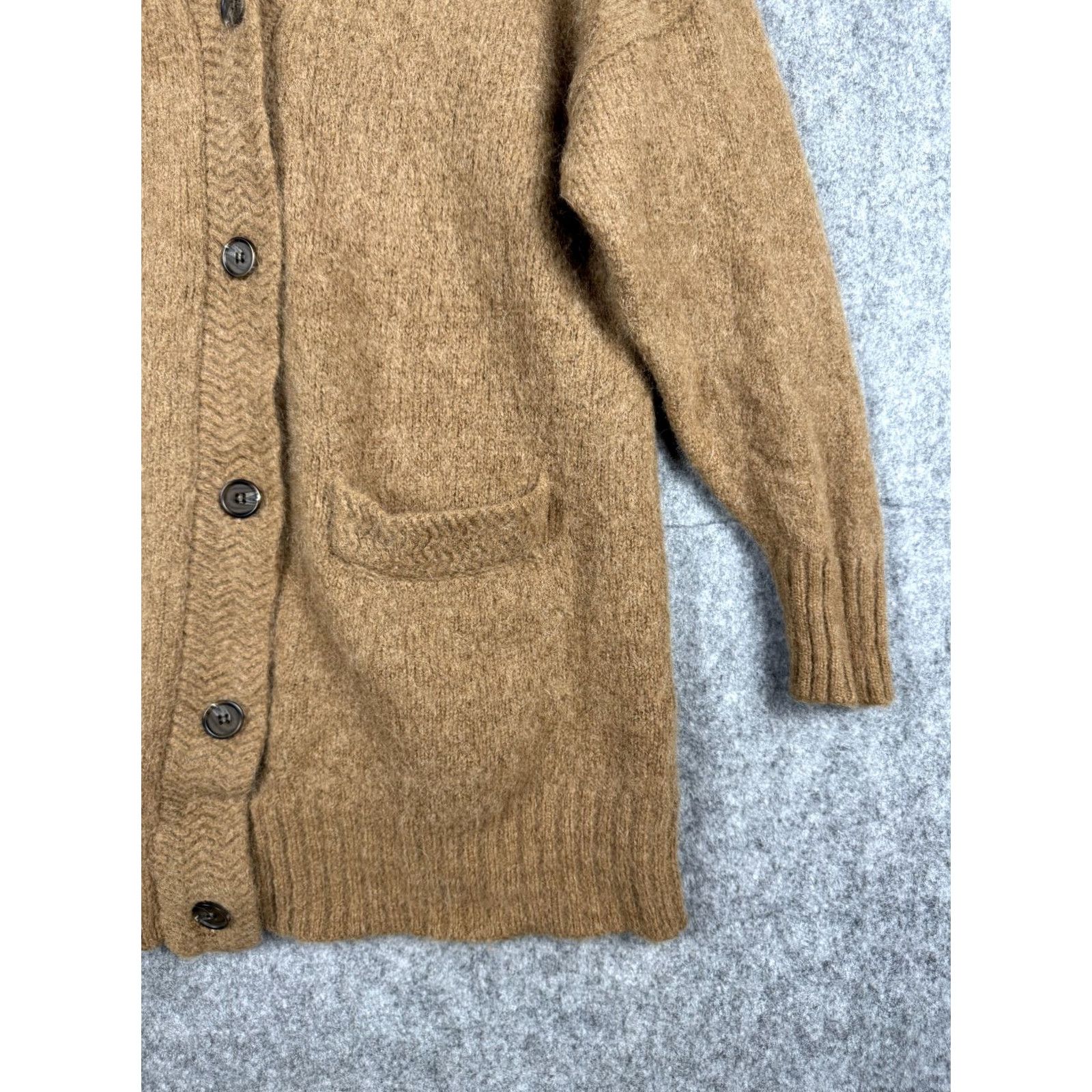 Vintage Jenni Kayne Cardigan Sweater Women's Small Brown Alpaca Wool Blend Vintage? No Size S / US 4 / IT 40 - 5 Thumbnail