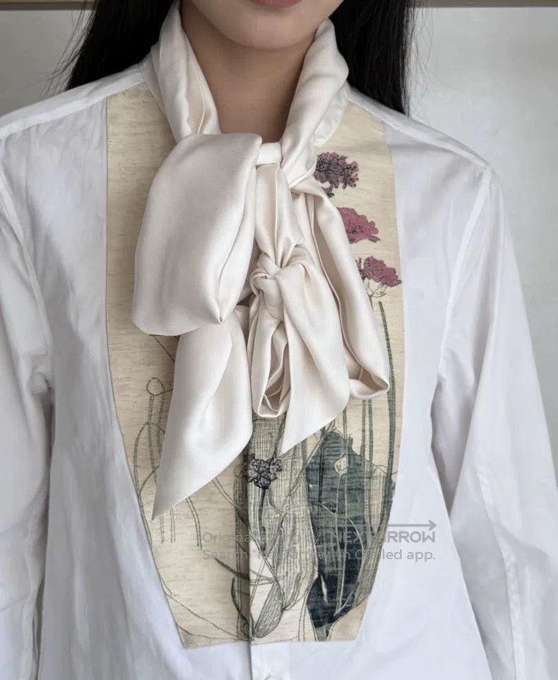 Loewe Loewe Tie-Dye Ribbon Shirt, Floral Print Patchwork Size XXS / US 00 / IT 34 - 1 Thumbnail