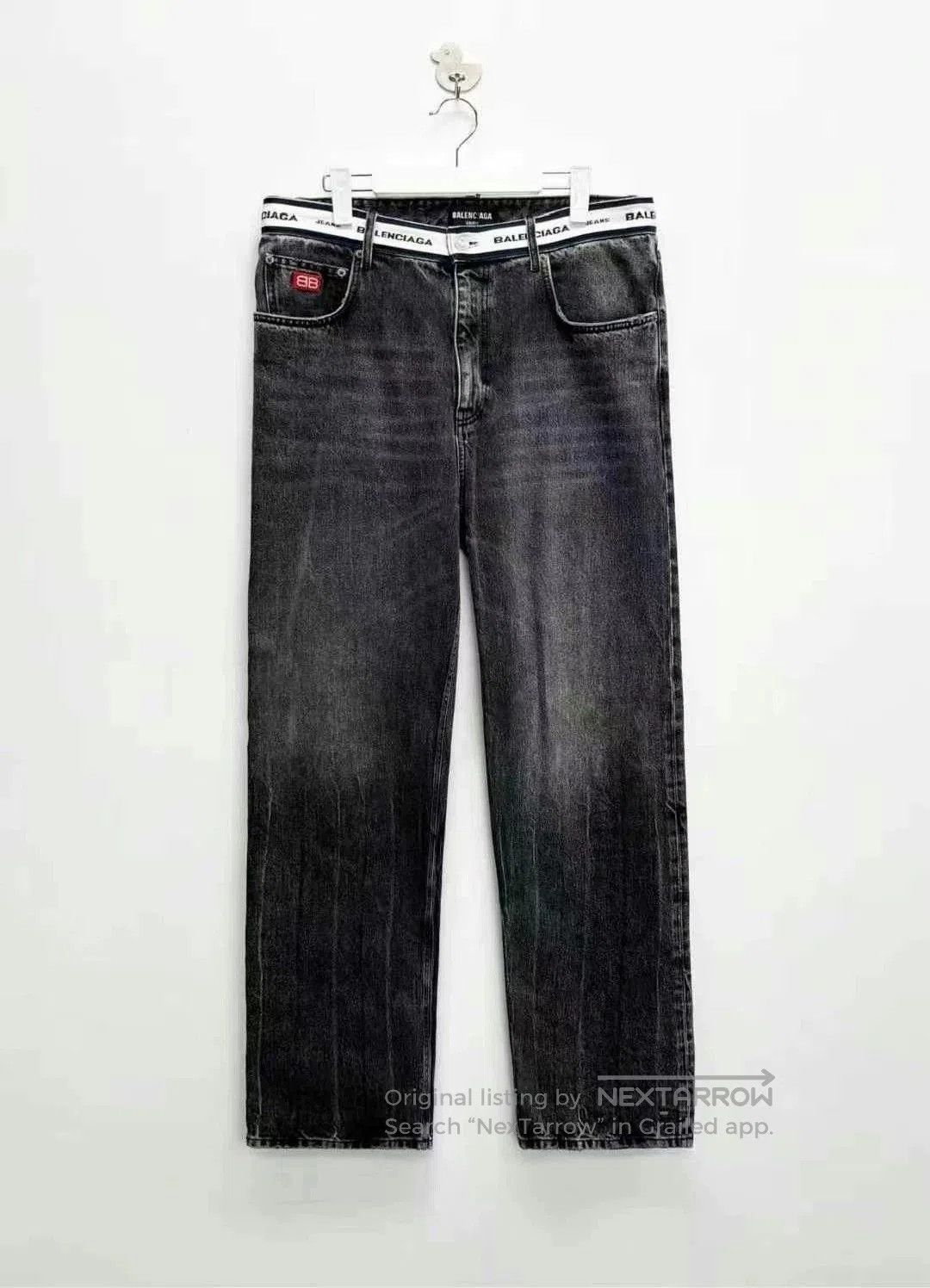 Balenciaga Balenciaga Black Denim Logo Jeans. Size US 30 / EU 46 - 1 Thumbnail