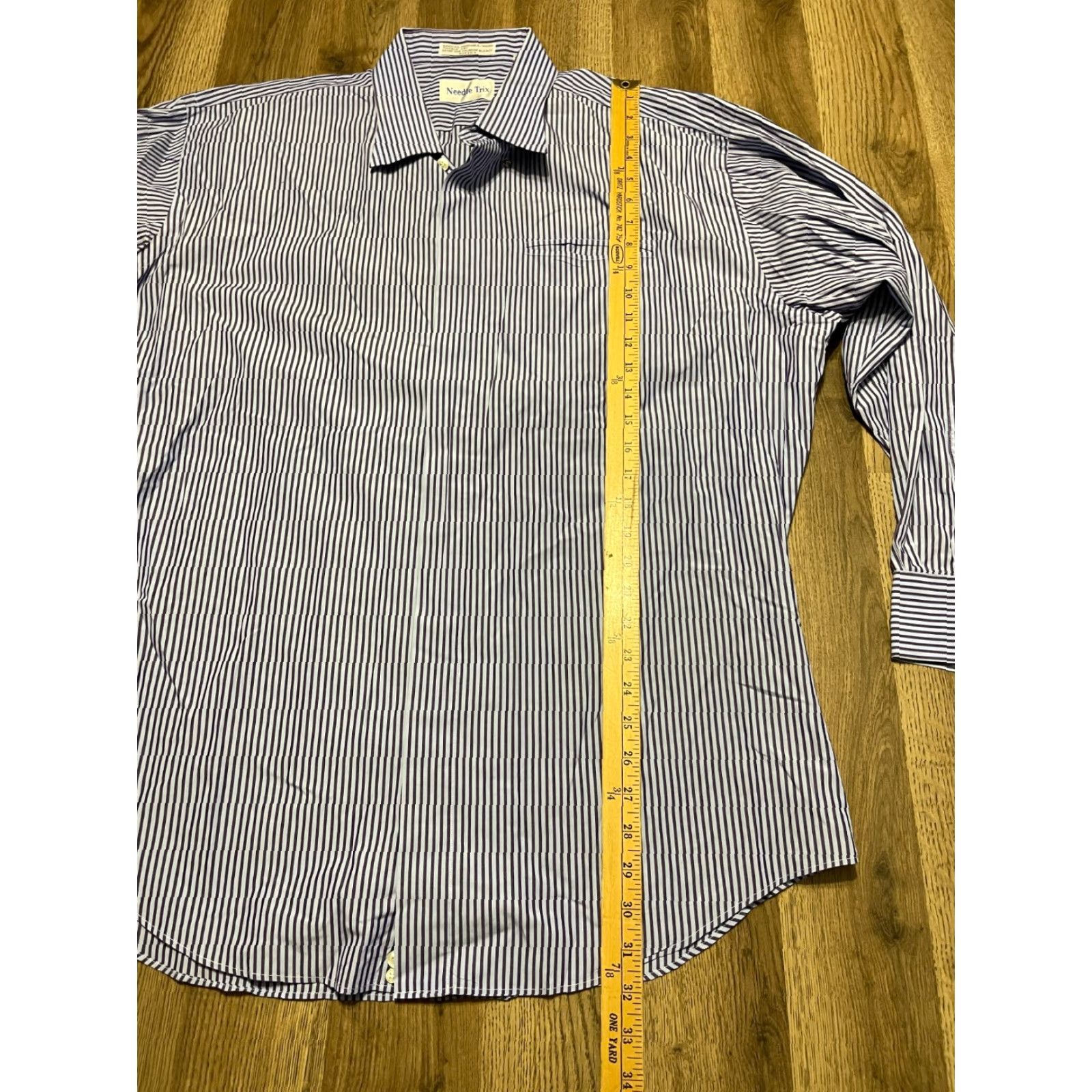 Needles Needle Trix Shirt Men XL Blue Striped Button Up Long Sleeve Size US XL / EU 56 / 4 - 7 Thumbnail