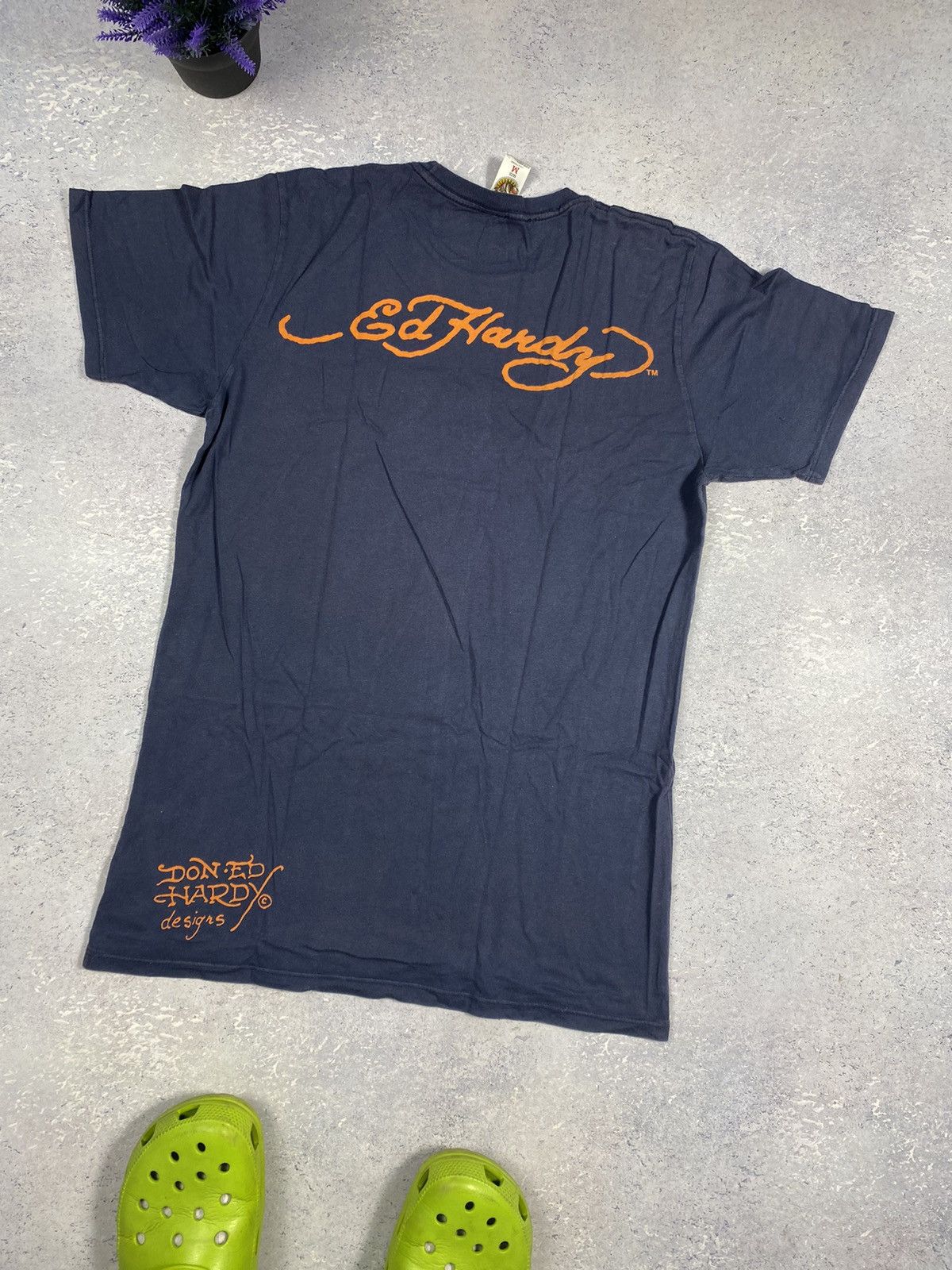 Ed Hardy Ed Hardy Men’s Blue T-Shirt With Big Logo Size Medium Size US M / EU 48-50 / 2 - 7 Thumbnail