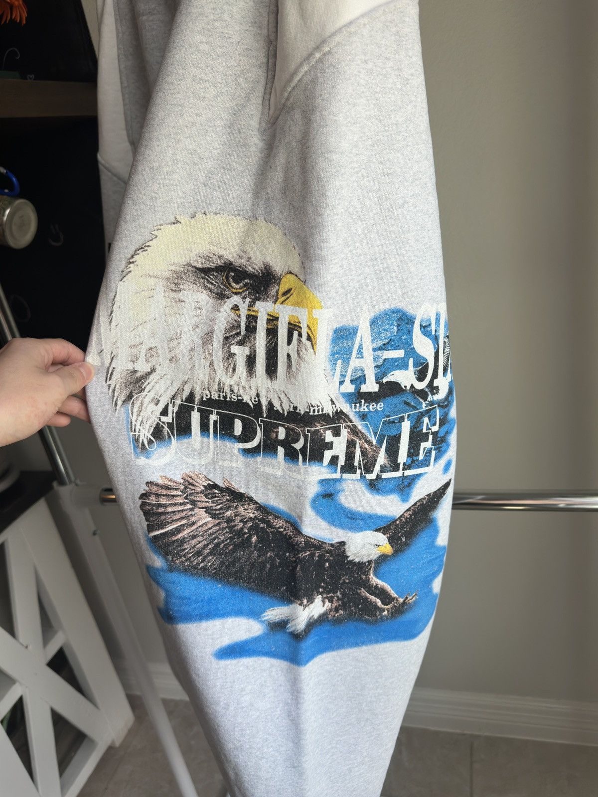 Maison Margiela × Supreme Supreme x MM6 Maison Margiela Eagle Sweatpants Grey Size US 34 / EU 50 - 3 Thumbnail