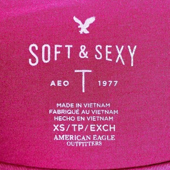 American Eagle Outfitters American Eagle Outfitters Viscose Spandex Soft Sexy Tee Mauv Size XS / US 0-2 / IT 36-38 - 7 Thumbnail