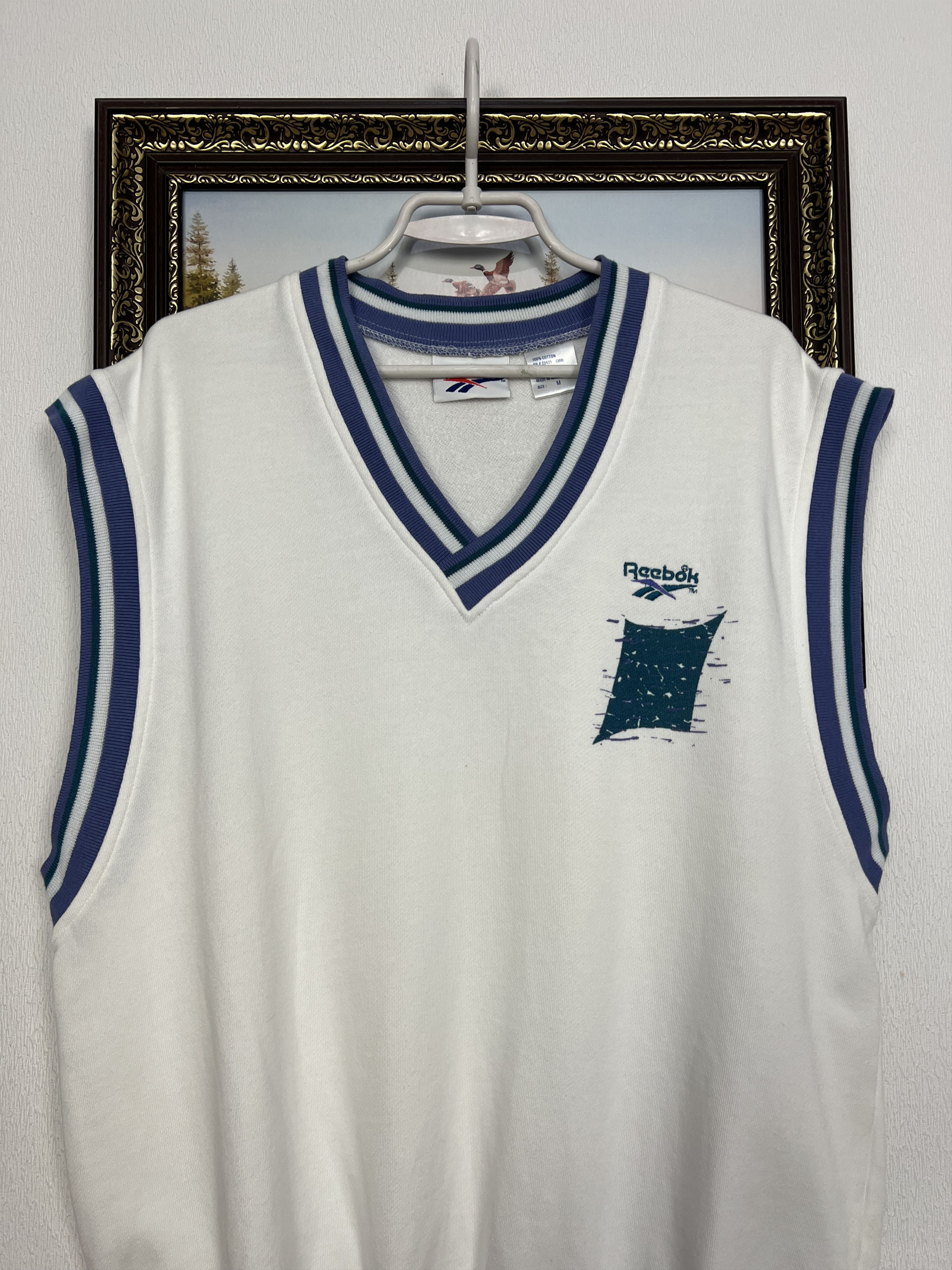 Reebok Vintage 90's Reebok Tennis Vest Jacket Edberg Lendl Agassi Size US M / EU 48-50 / 2 - 2 Thumbnail