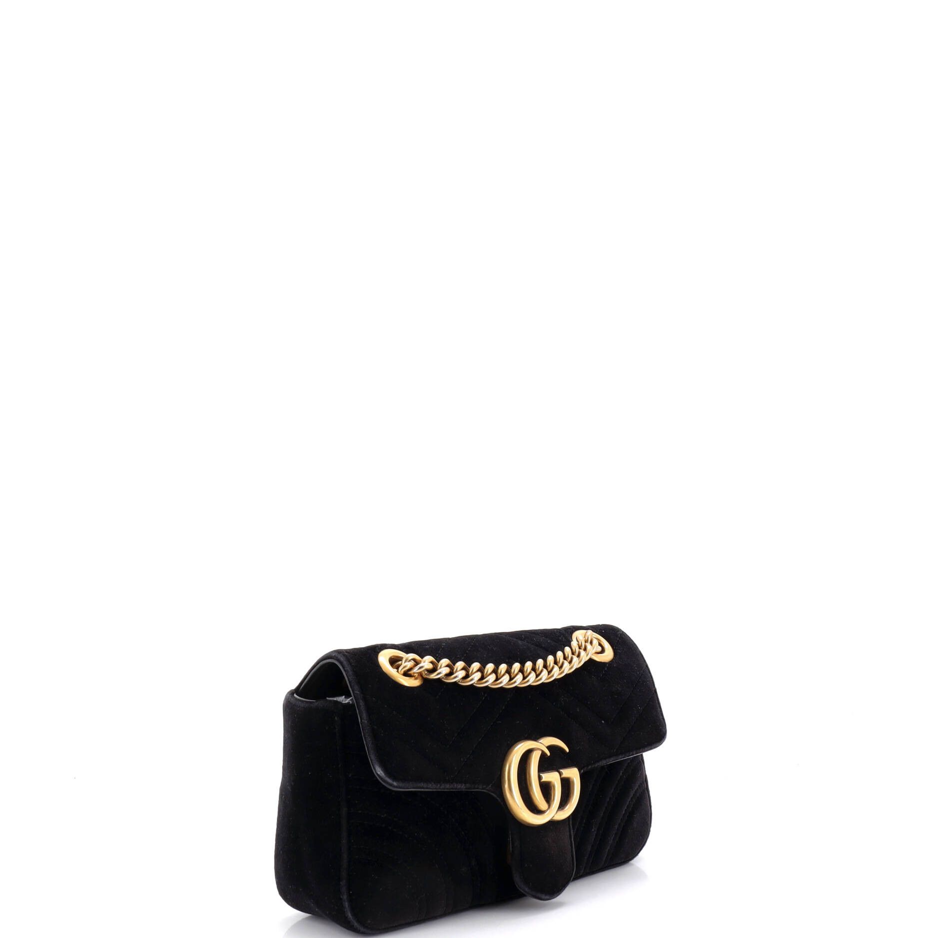 Gucci GG Marmont Flap Bag Matelasse Velvet Mini Size ONE SIZE - 1 Thumbnail