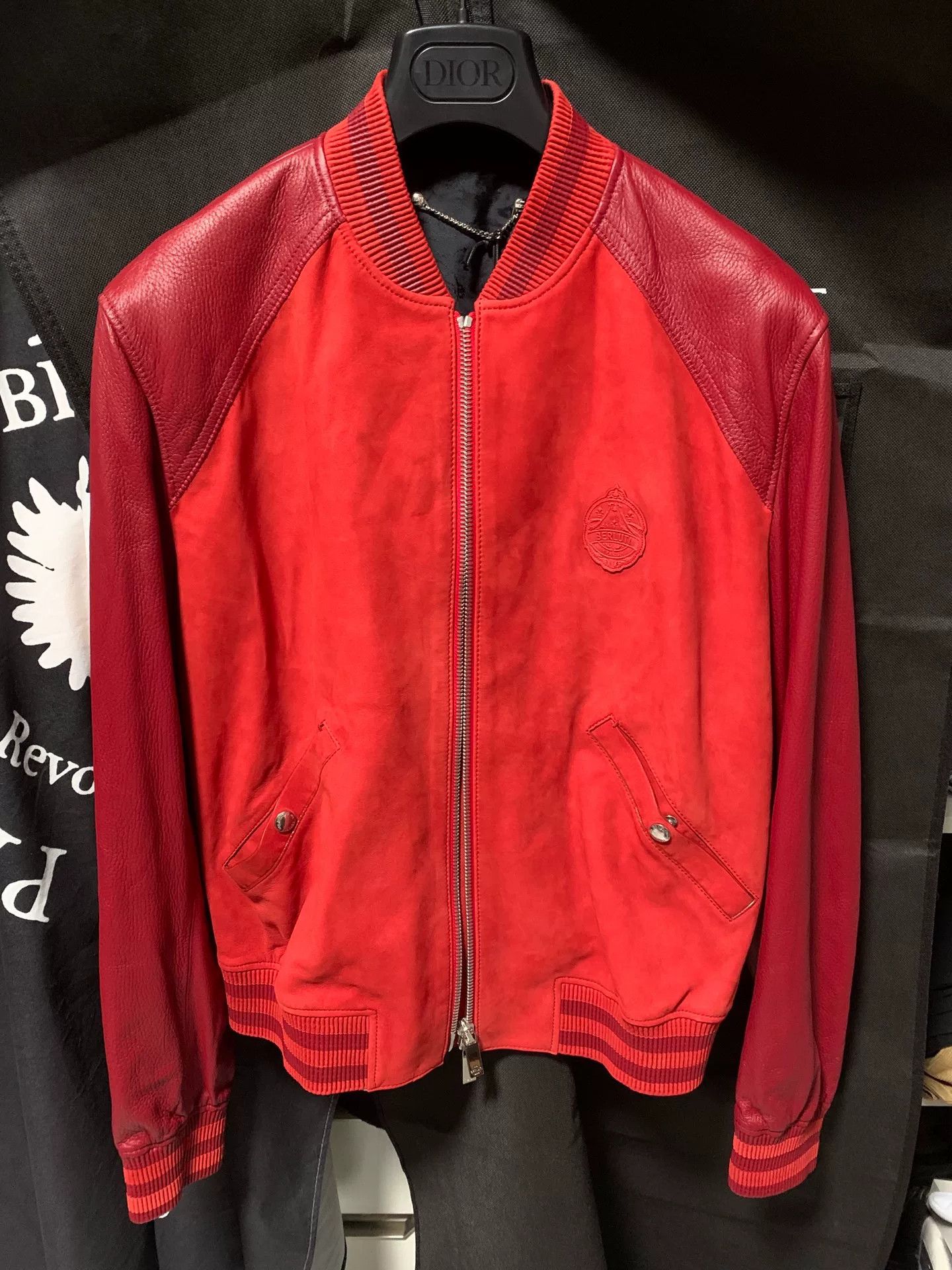 Berluti berluti red leather bomber jacket size 46 Size US L / EU 52-54 / 3 - 1 Thumbnail