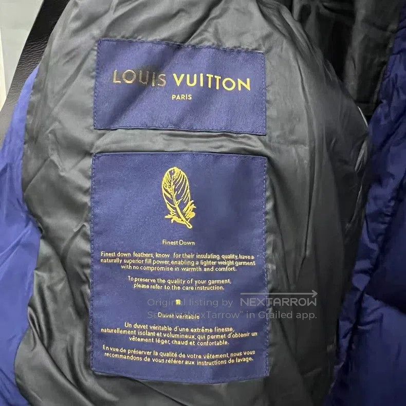 Louis Vuitton Louis Vuitton Dark blue color-matching down jacket Size US L / EU 52-54 / 3 - 3 Thumbnail