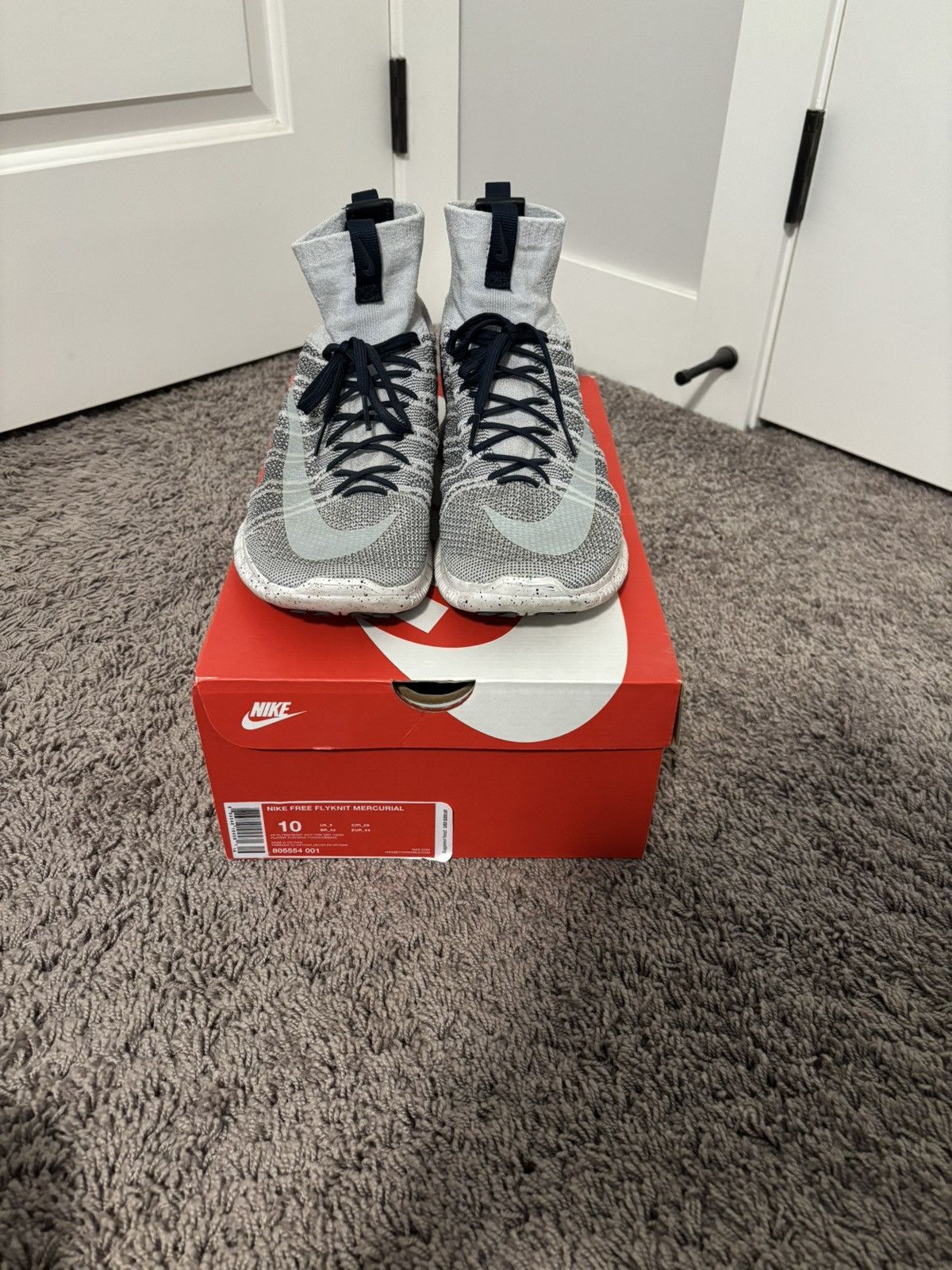 Nike Nike Free Flyknit Mercurial “Pure Platinum” Size US 10 / EU 43 - 1 Thumbnail