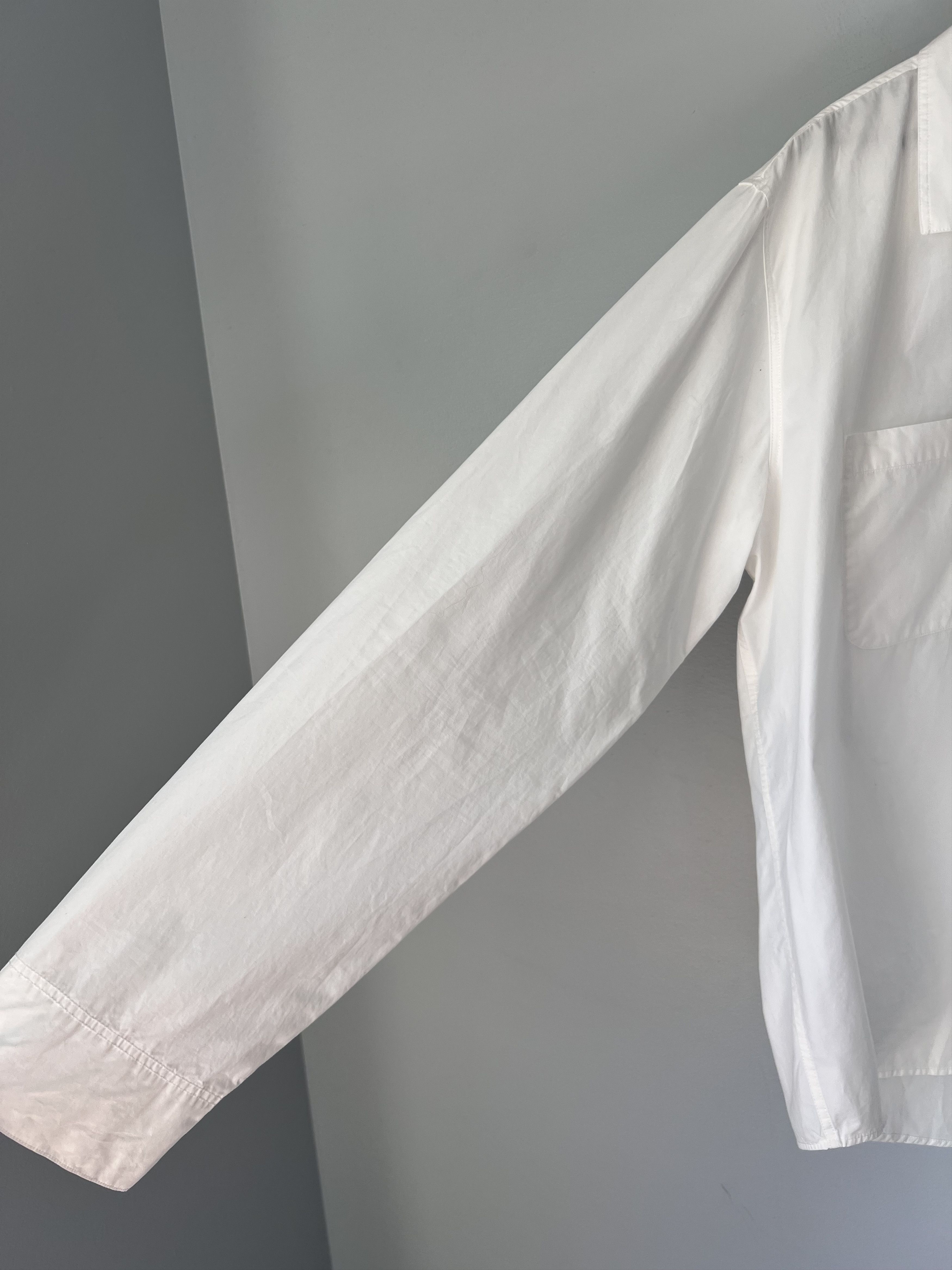 Our Legacy Our Legacy Dense Poplin Funnel Shirt in White Size US L / EU 52-54 / 3 - 4 Thumbnail