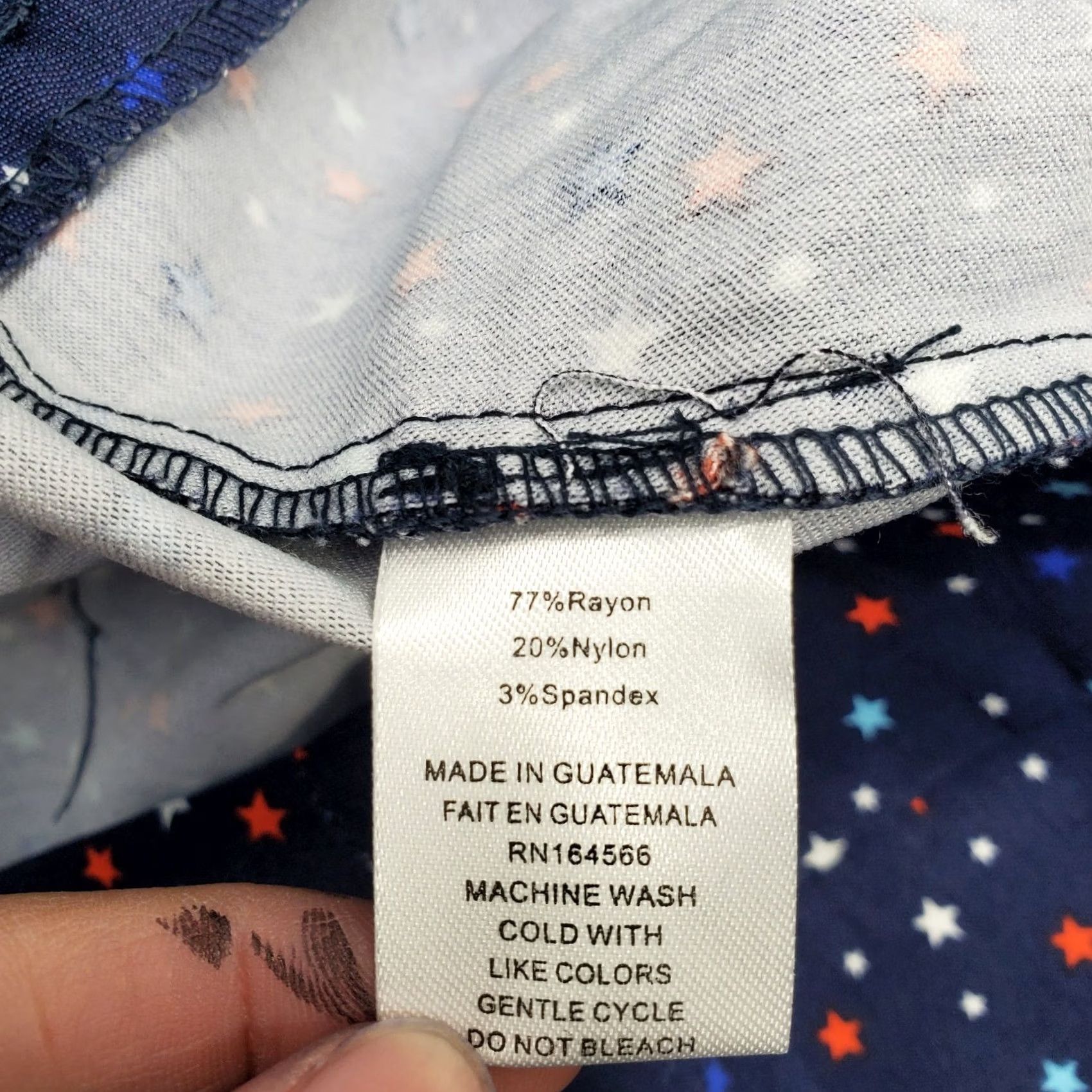 Vintage Kate Park Capri Pants Women M Multi Stars Print Stretch Straight Pull-On Size 32" / US 10 / IT 46 - 8 Thumbnail