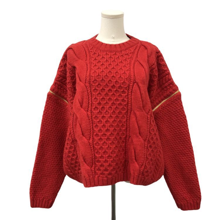 Gucci Gucci Red Cable Knit Sweater Size M Size US M / EU 48-50 / 2 - 1 Thumbnail