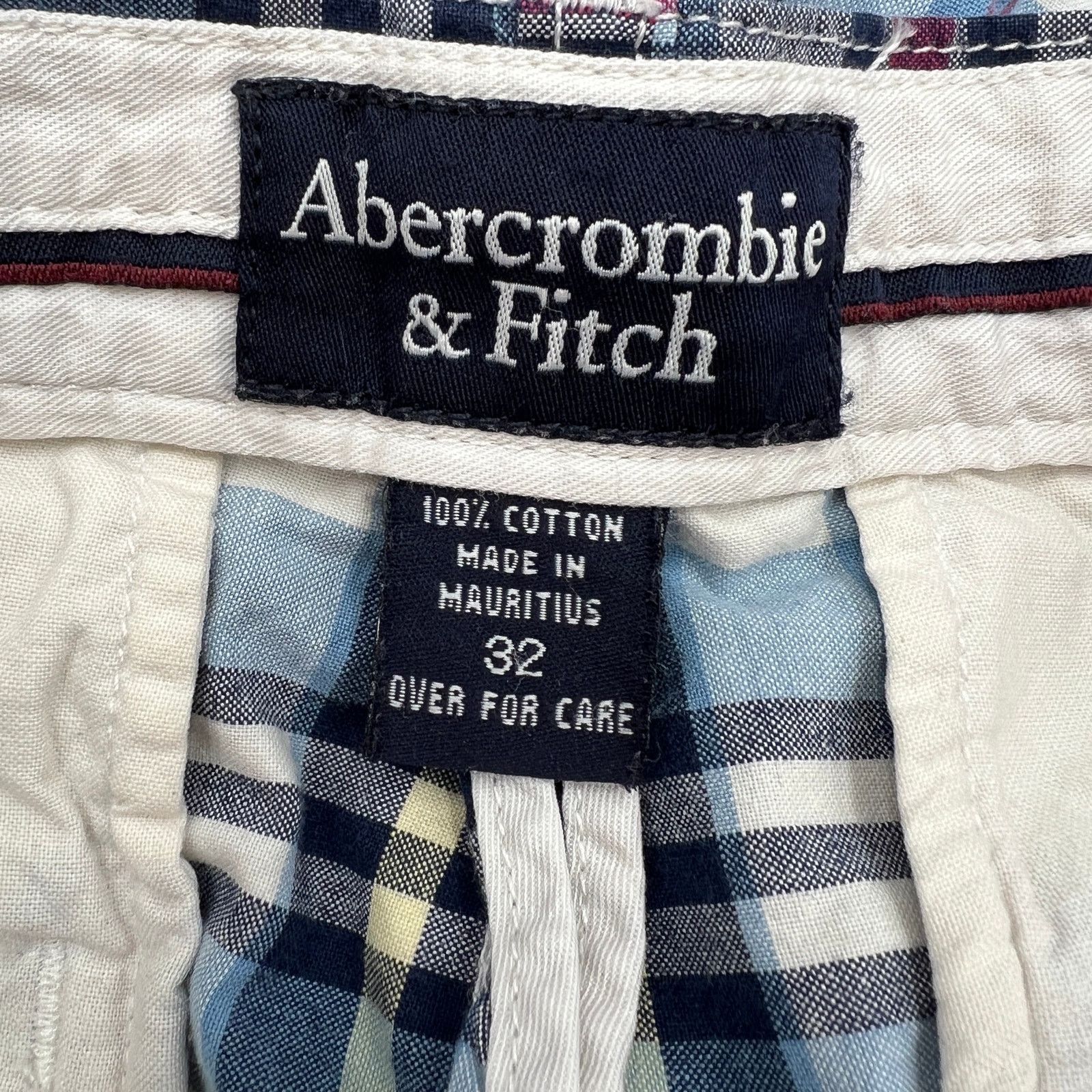 Abercrombie & Fitch × Vintage Abercrombie & Fitch Y2K Paid Cotton Short Blue Vintage Men's Size US 32 / EU 48 - 3 Thumbnail