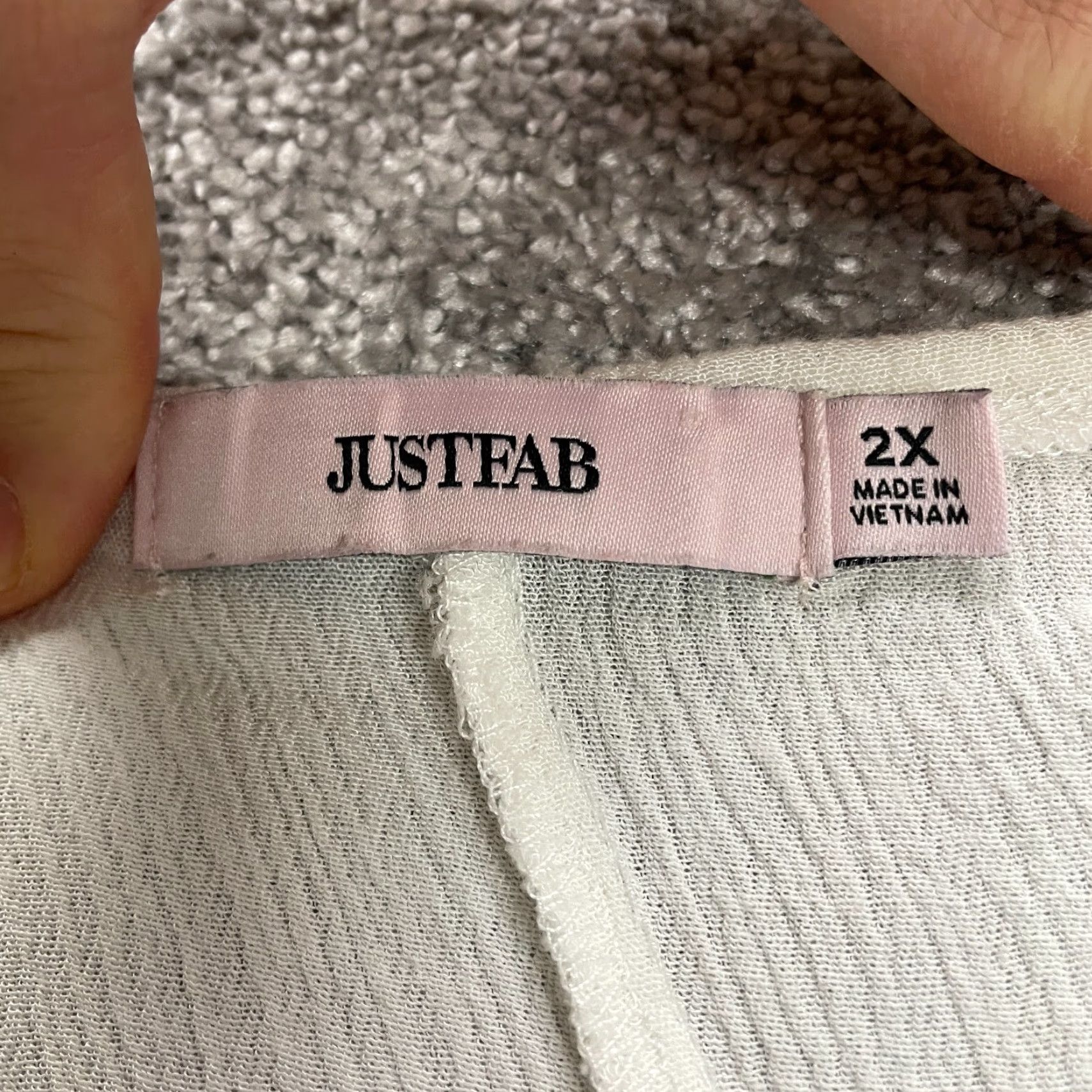 Vintage JustFab Cold Shoulder Blouse Womens 2XL White Rayon Long Sleeve Casual Plus Size XXL / US 16-18 / IT 52-54 - 6 Thumbnail