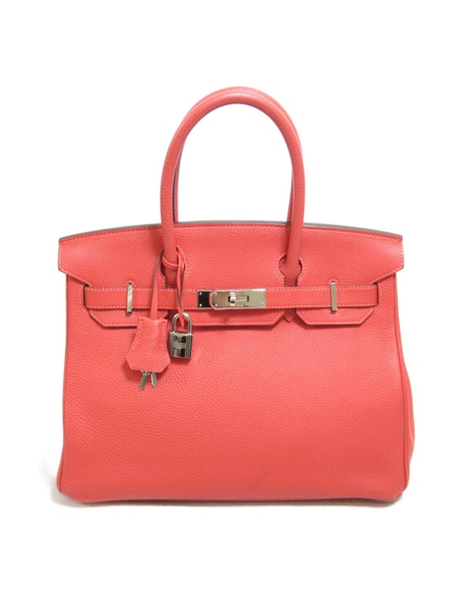 image of Hermes Red Togo Leather Birkin Bag - 30Cm, Women's