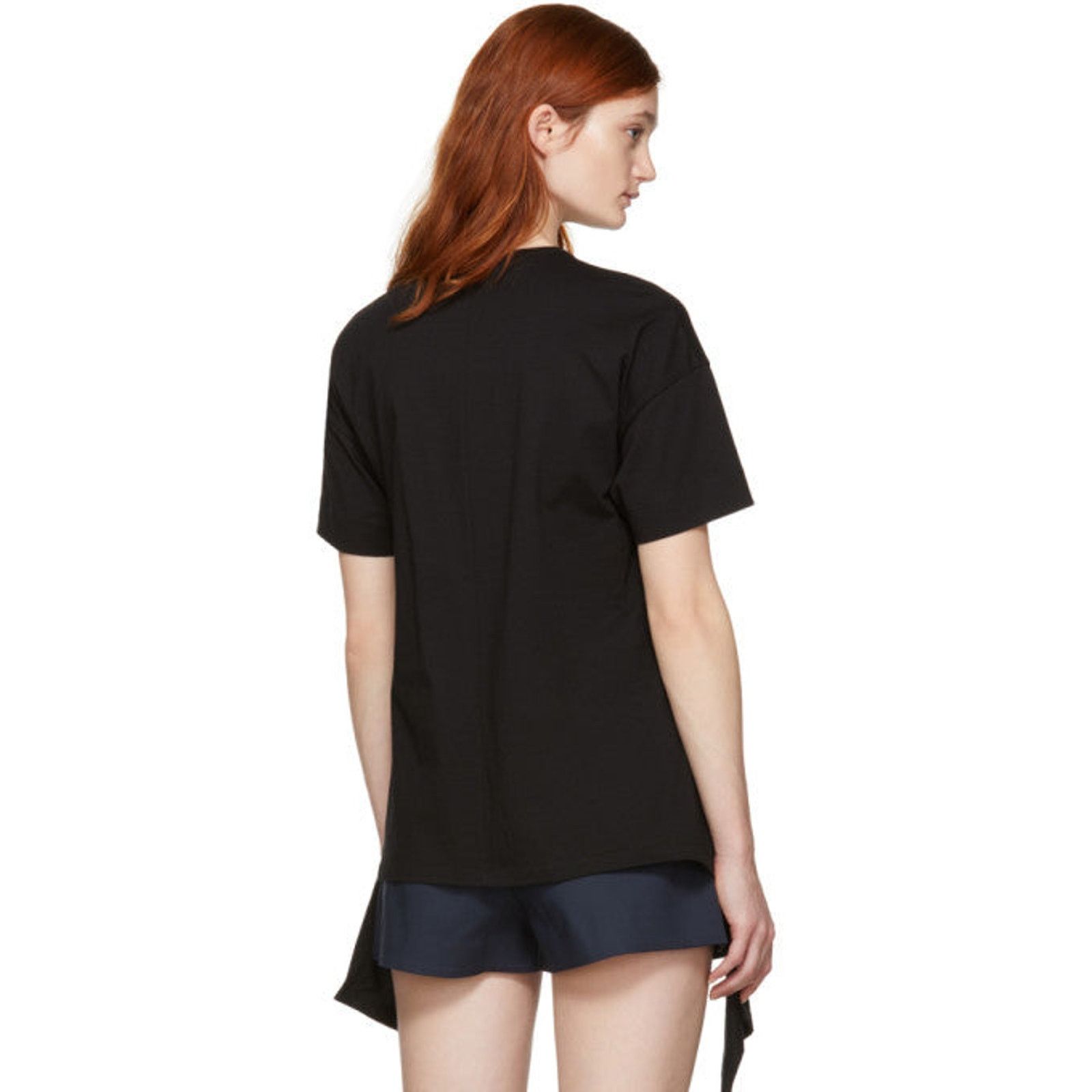 Cedric Charlier Cedric Charlier Elongated Hem Tee - Black Size M / US 6-8 / IT 42-44 - 3 Thumbnail