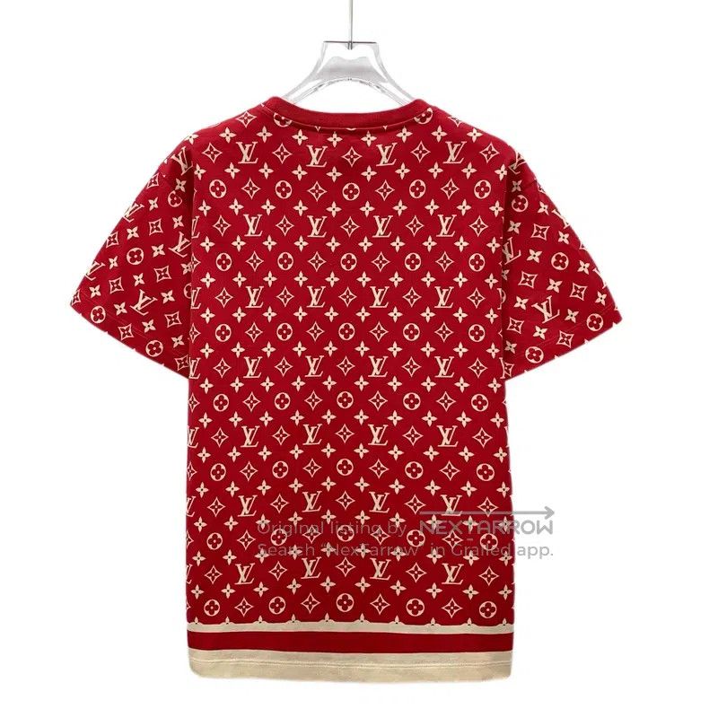 Louis Vuitton Louis Vuitton 23 red logo presbyopic full print cotton rou Size US M / EU 48-50 / 2 - 2 Thumbnail