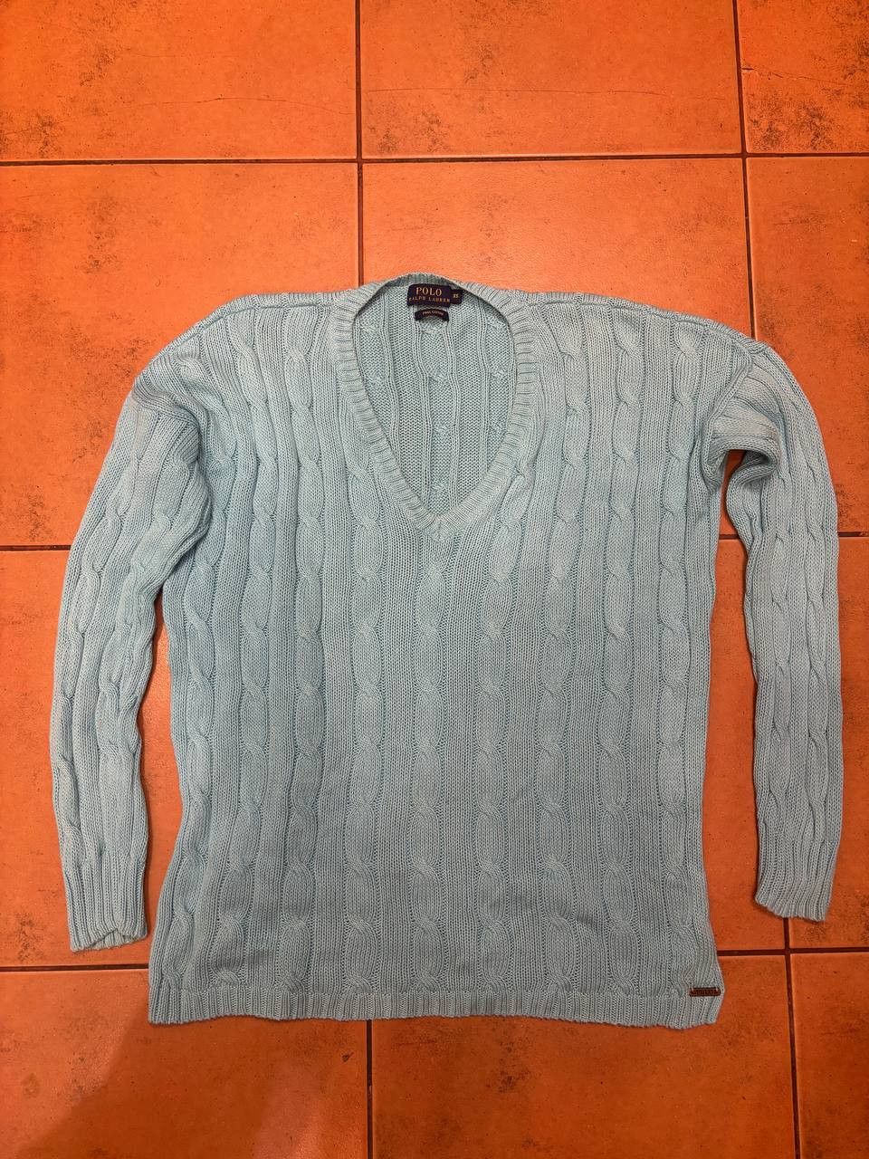 Polo Ralph Lauren Polo Ralph Lauren Women's sweater turquoise, chunky knit Size XS / US 0-2 / IT 36-38 - 17 Thumbnail
