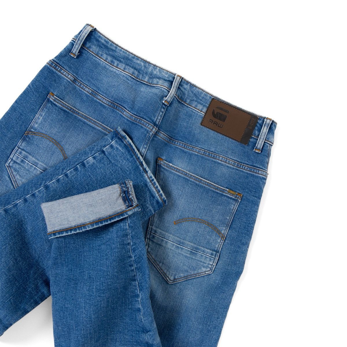 G-Star G-Star Raw Arc 3D Slim Mens Jeans Button Fly Blue Distressed Size US 31 - 4 Thumbnail