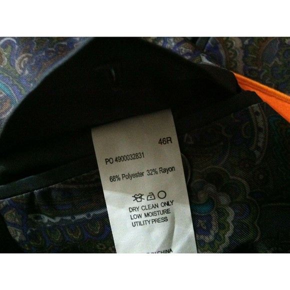 Tallia TALLIA MENS NEW 68%PLYSTR 32%RAYON SPORT COAT BLAZER SZ:46R Size 46R - 5 Thumbnail